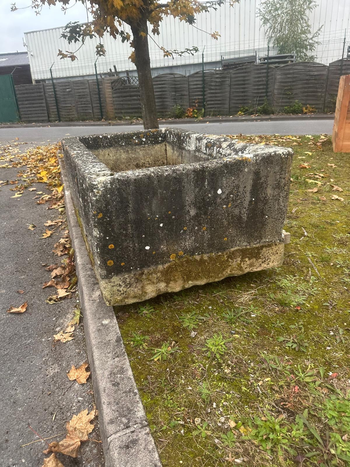 Rectangular Antique Stone Trough with Natural Patina | Authentic Garden Feature