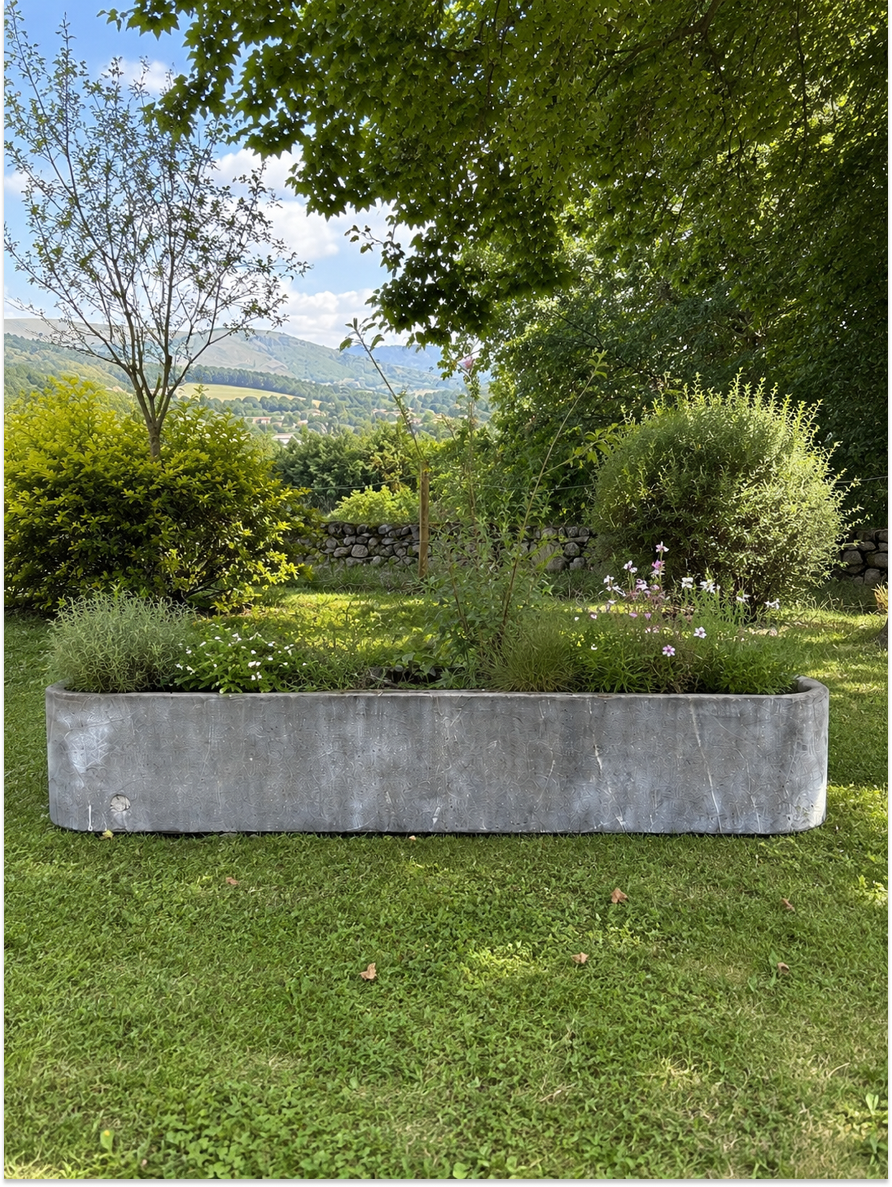 Antique Belgian Bluestone Planter