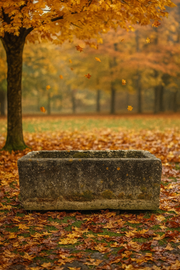 Rectangular Antique Stone Trough with Natural Patina | Authentic Garden Feature