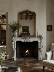 Antique Paonazzo marble fireplace circa 19th century