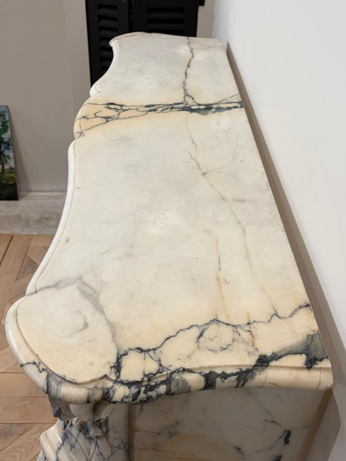 Antique Paonazzo marble fireplace circa 19th century