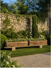 Antique Oak Troughs Circa 1880 | Reclaimed Wooden Garden Planters