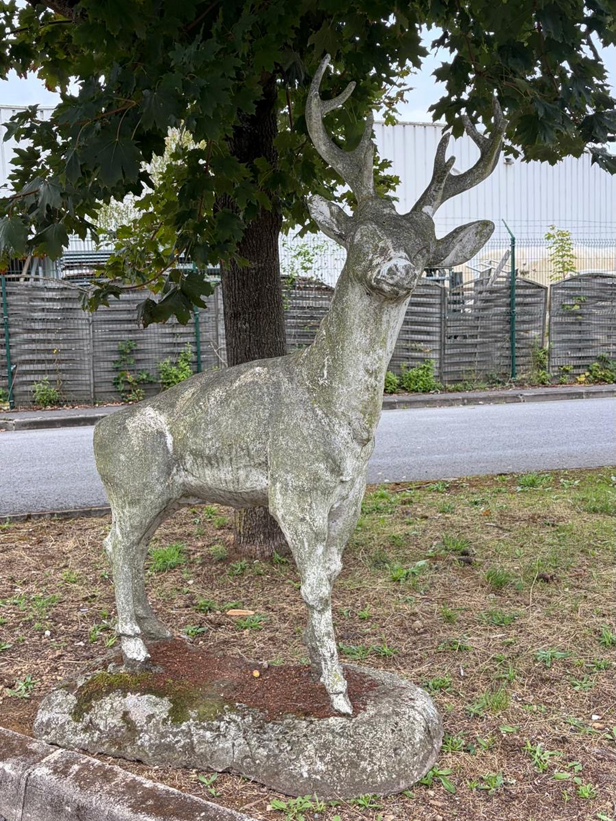Antique reconstituted stone stag circa 1930