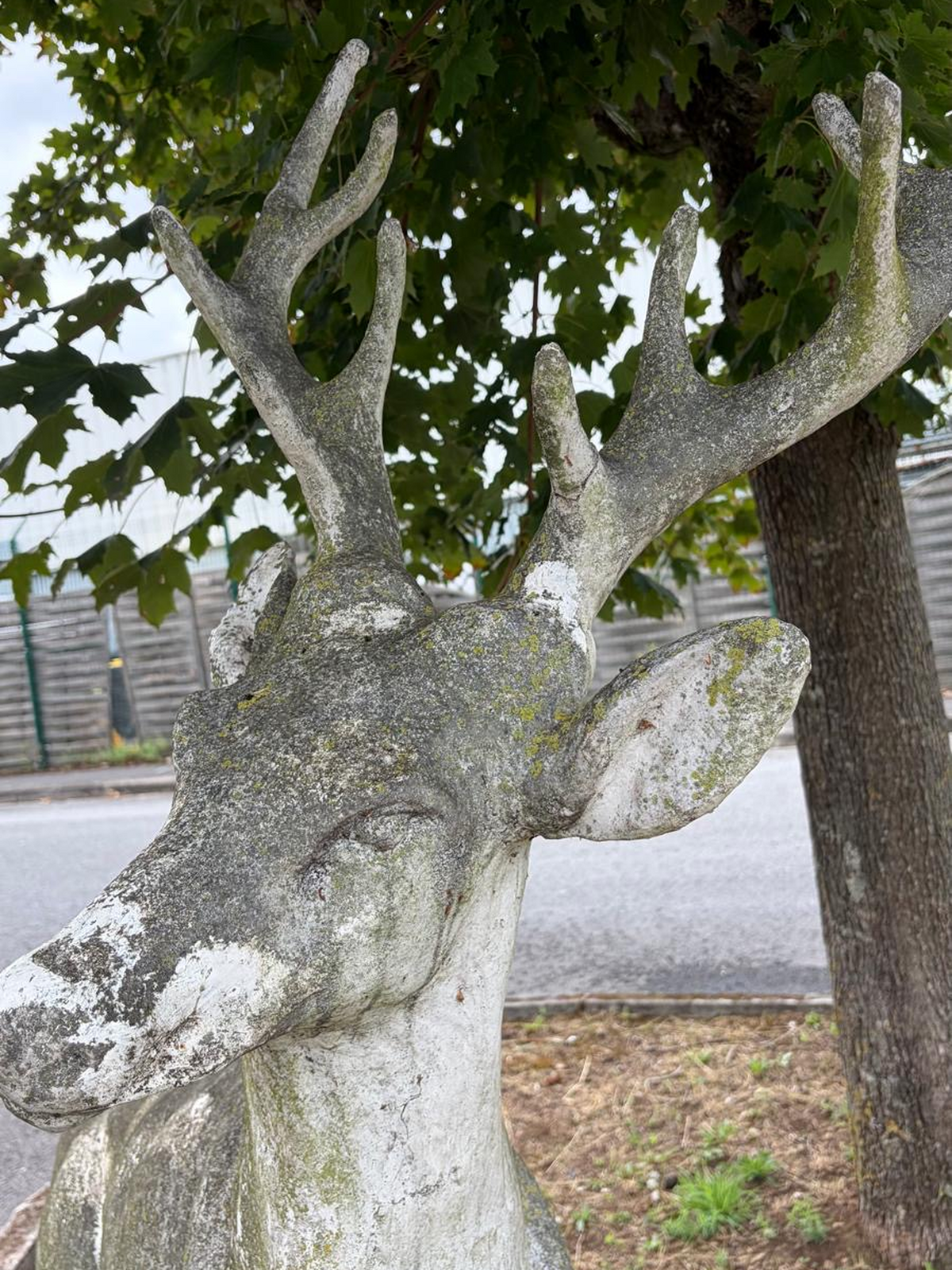Antique reconstituted stone stag circa 1930