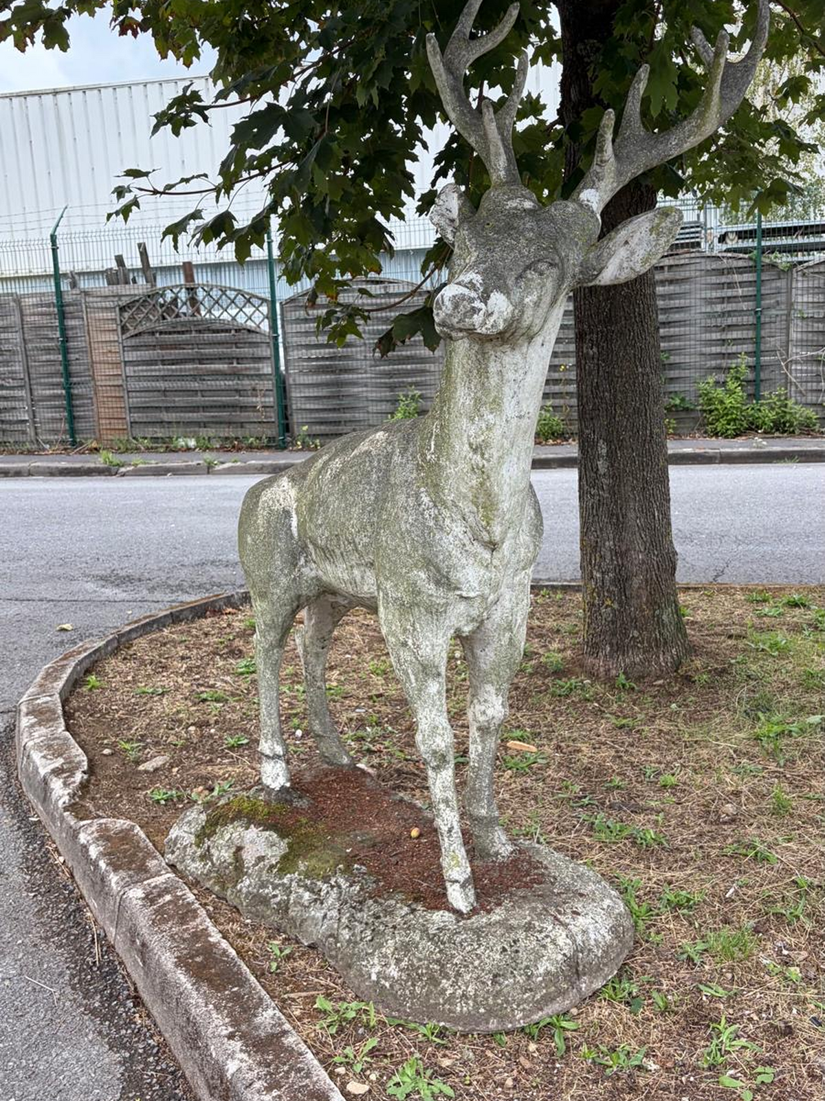 Antique reconstituted stone stag circa 1930