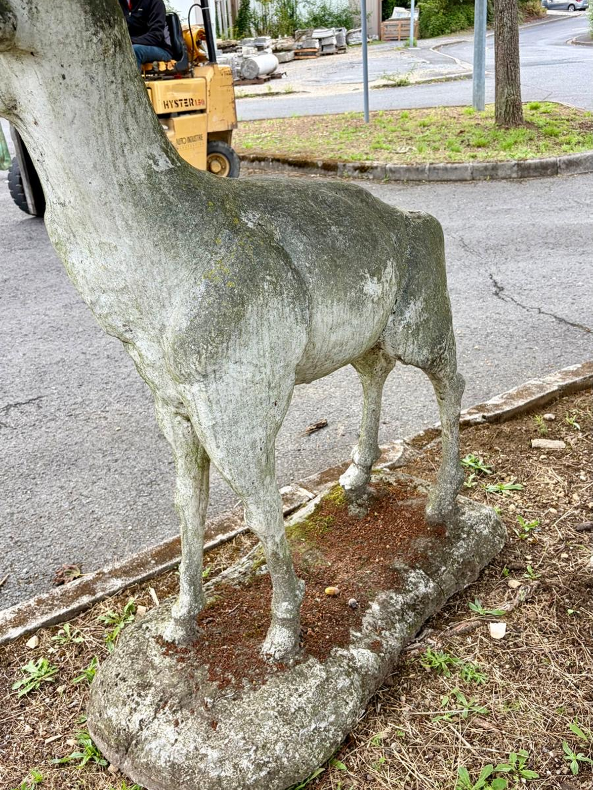 Antique reconstituted stone stag circa 1930