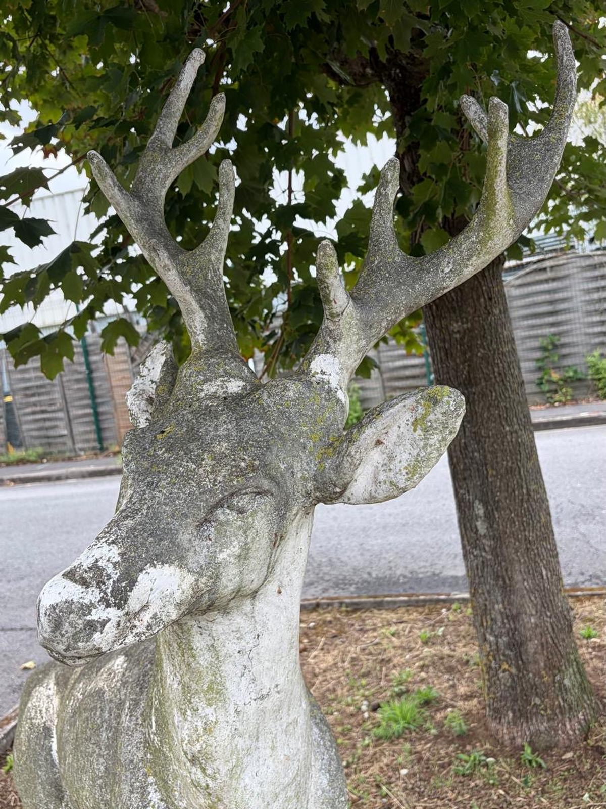 Antique reconstituted stone stag circa 1930