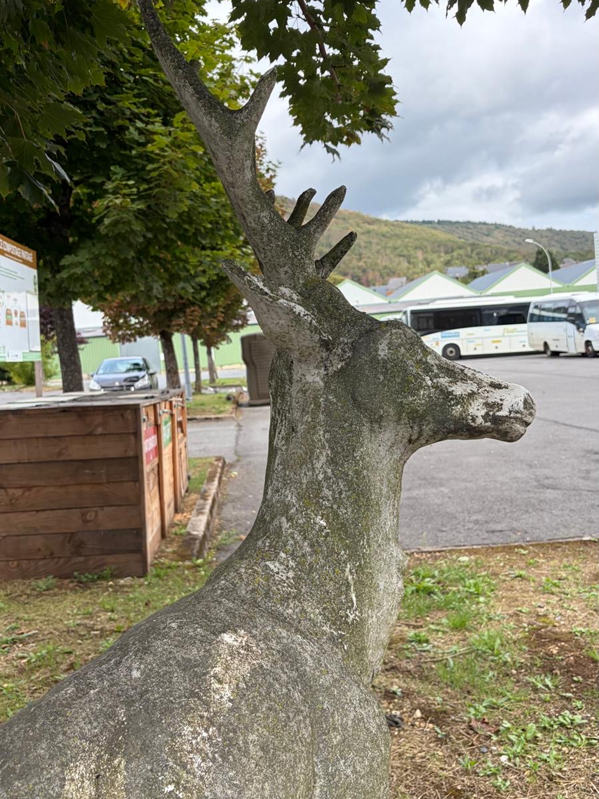 Antique reconstituted stone stag circa 1930