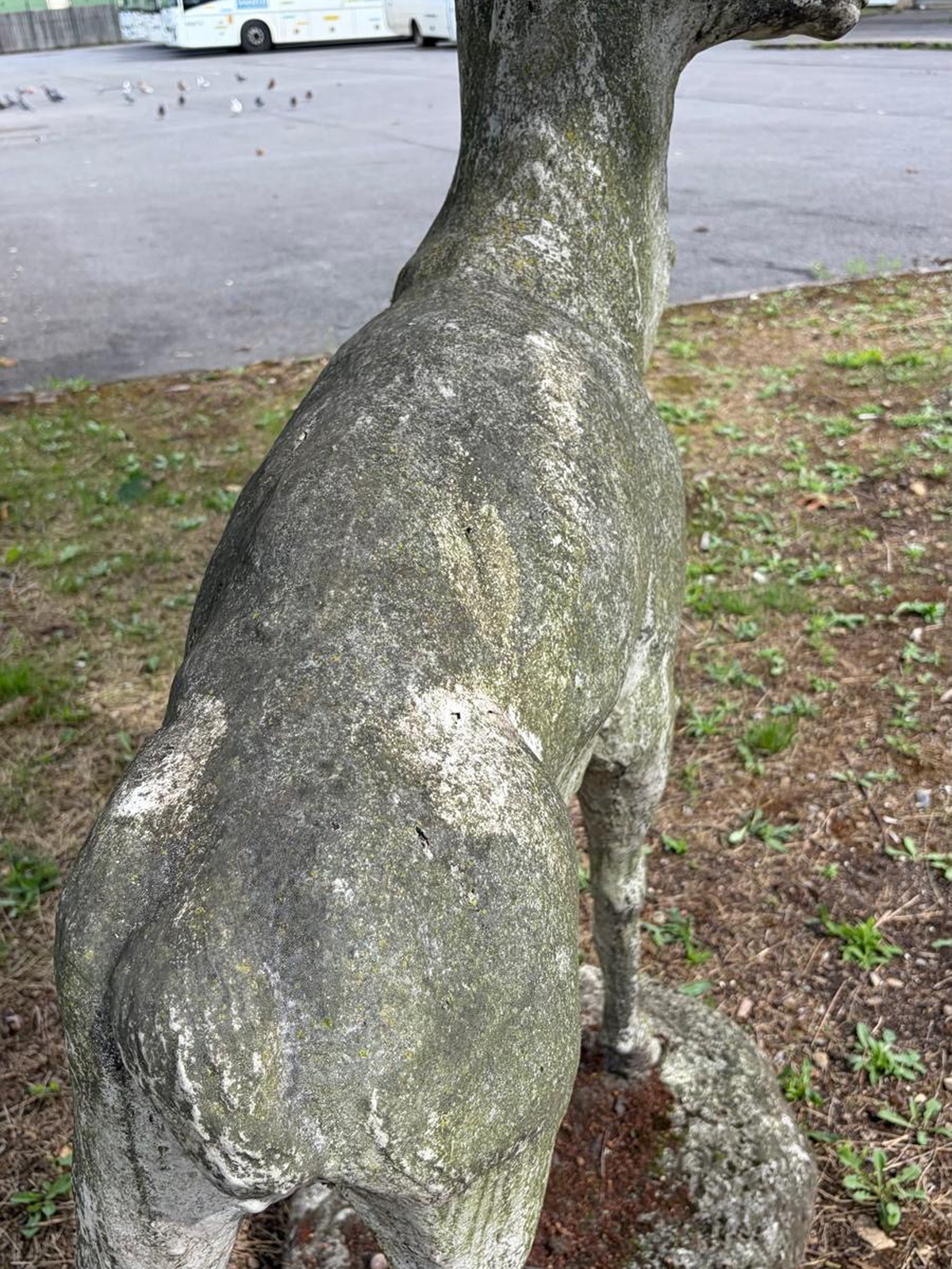 Antique reconstituted stone stag circa 1930