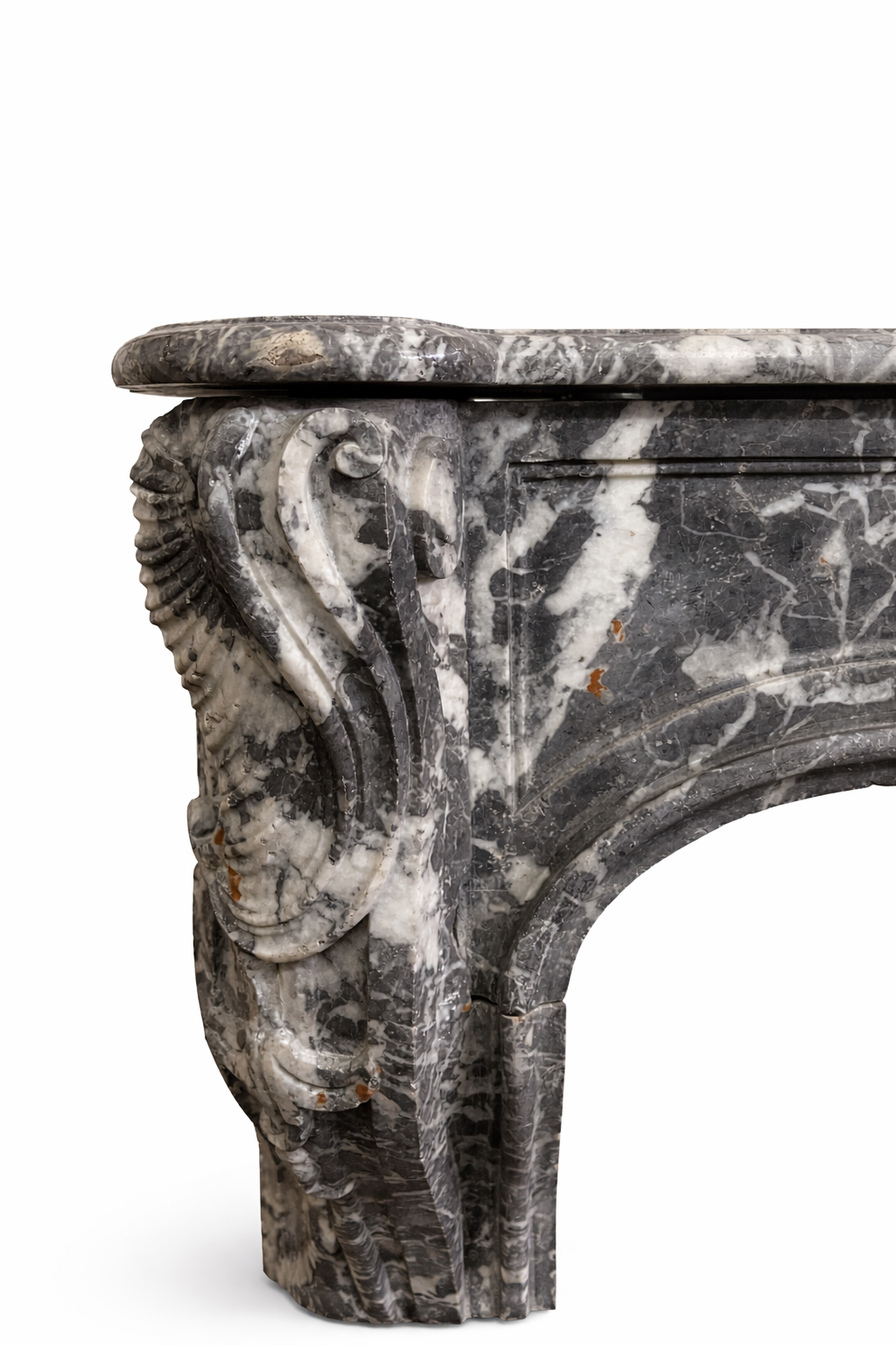 Majestic Old Louis XV Marble Fireplace | 18th Century
