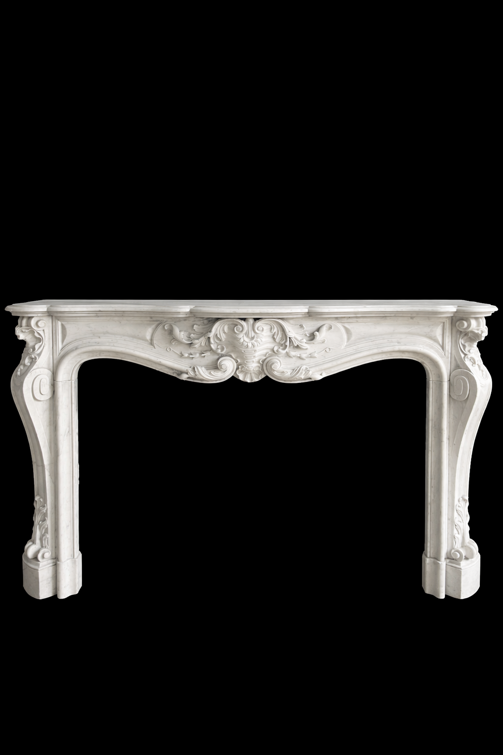 Antique White Marble Fireplace | Louis XV Style