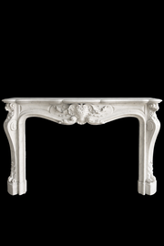 Antique White Marble Fireplace | Louis XV Style