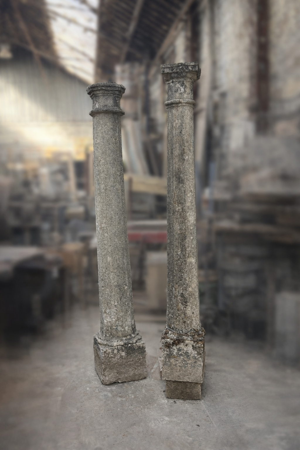 Beautiful Early 19th Century Natural Stone Columns