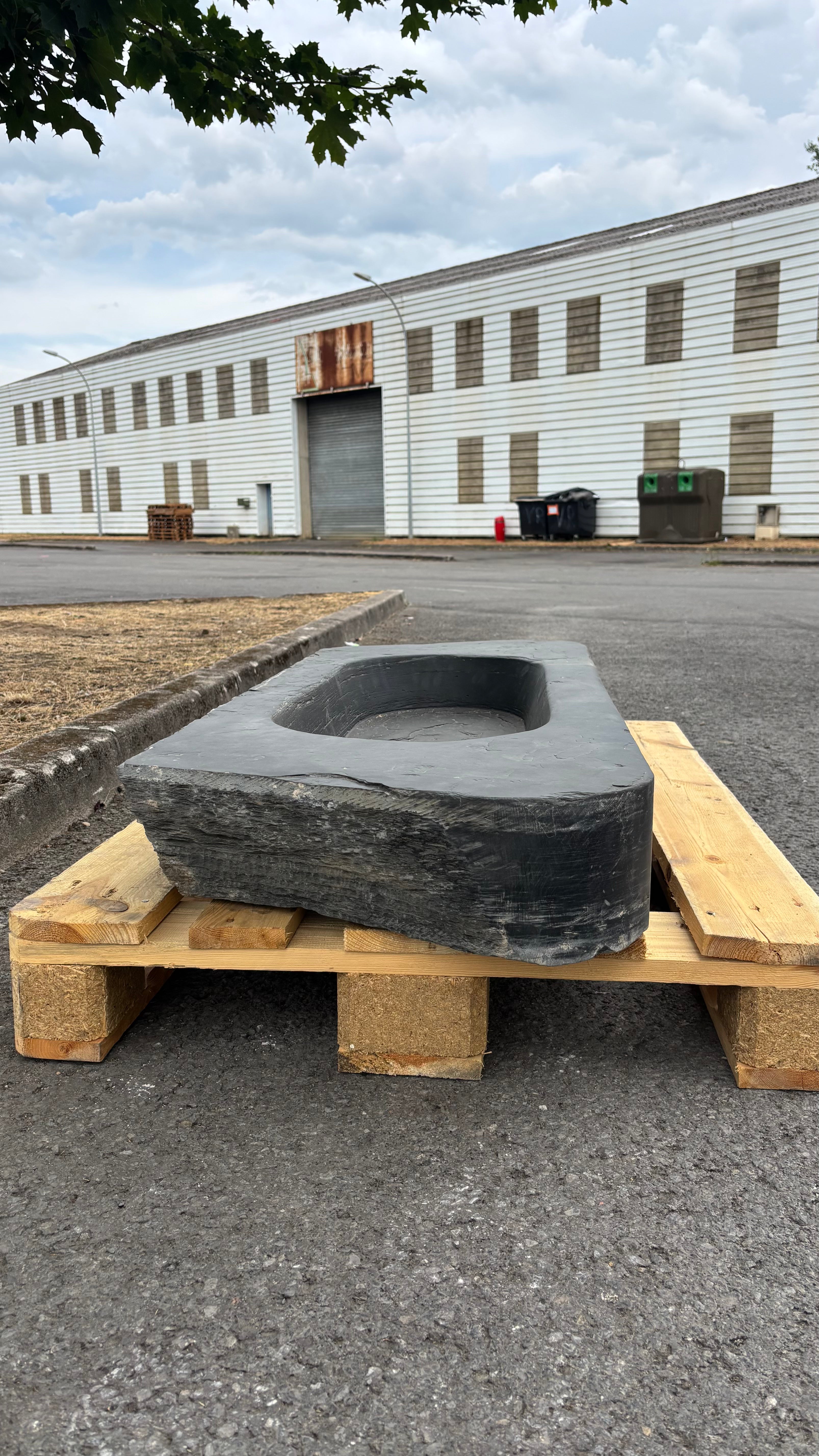 Antique Belgian Slate Sink Circa 1820 | Reclaimed Stone Sink