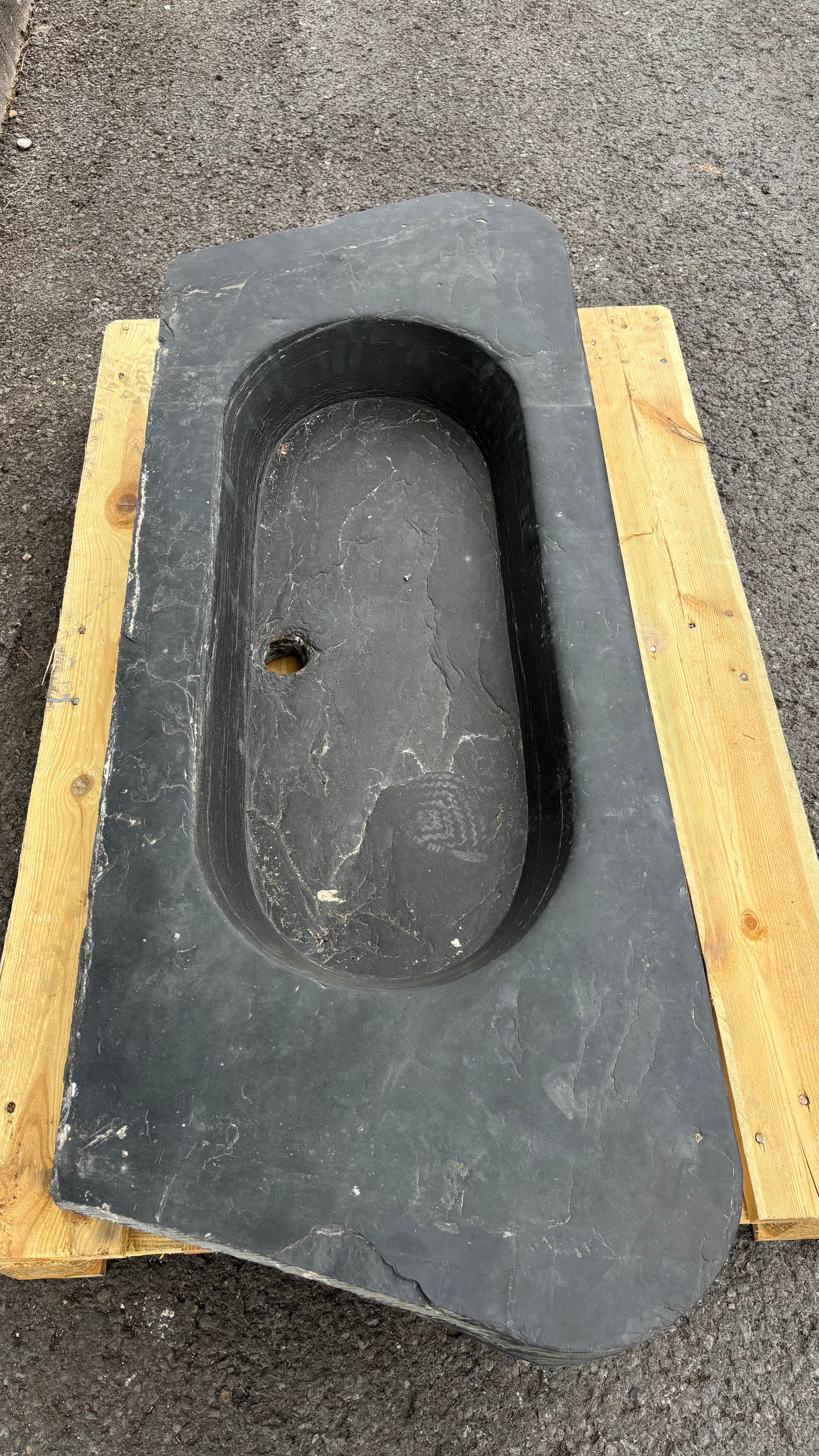 Antique Belgian Slate Sink Circa 1820 | Reclaimed Stone Sink