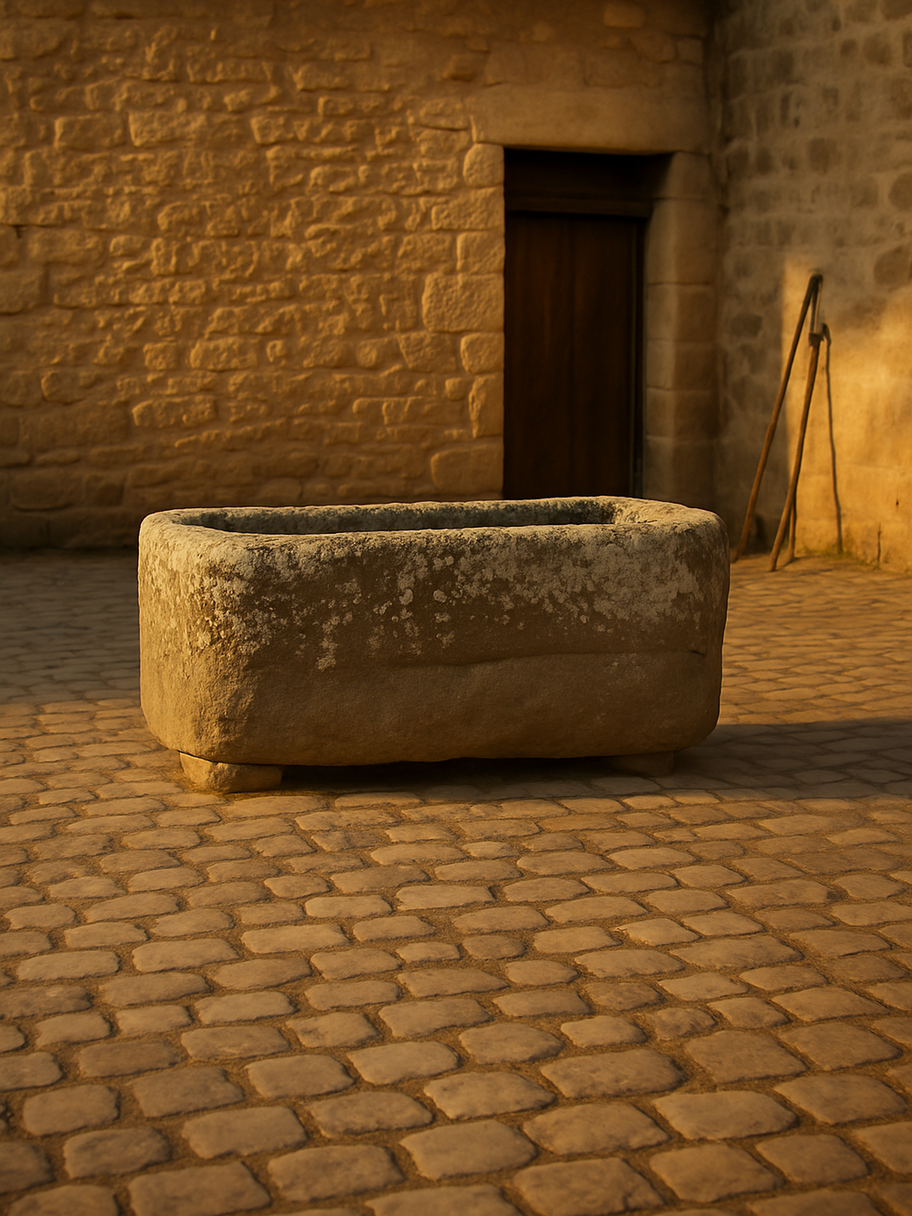 Oval Antique Stone Trough | Rare Architectural Garden Element
