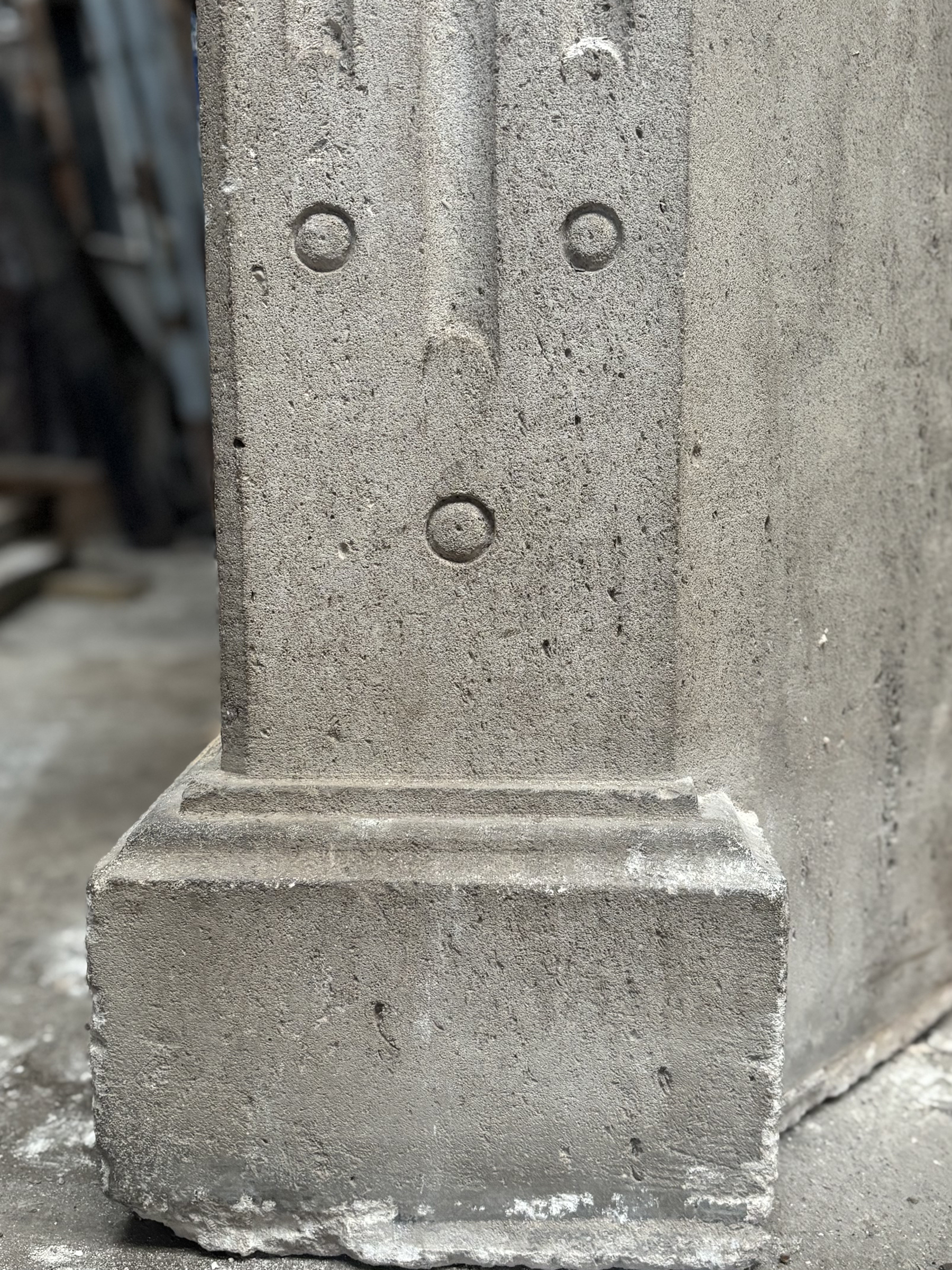 Louis XVI Style Limestone Fireplace I 19th Century