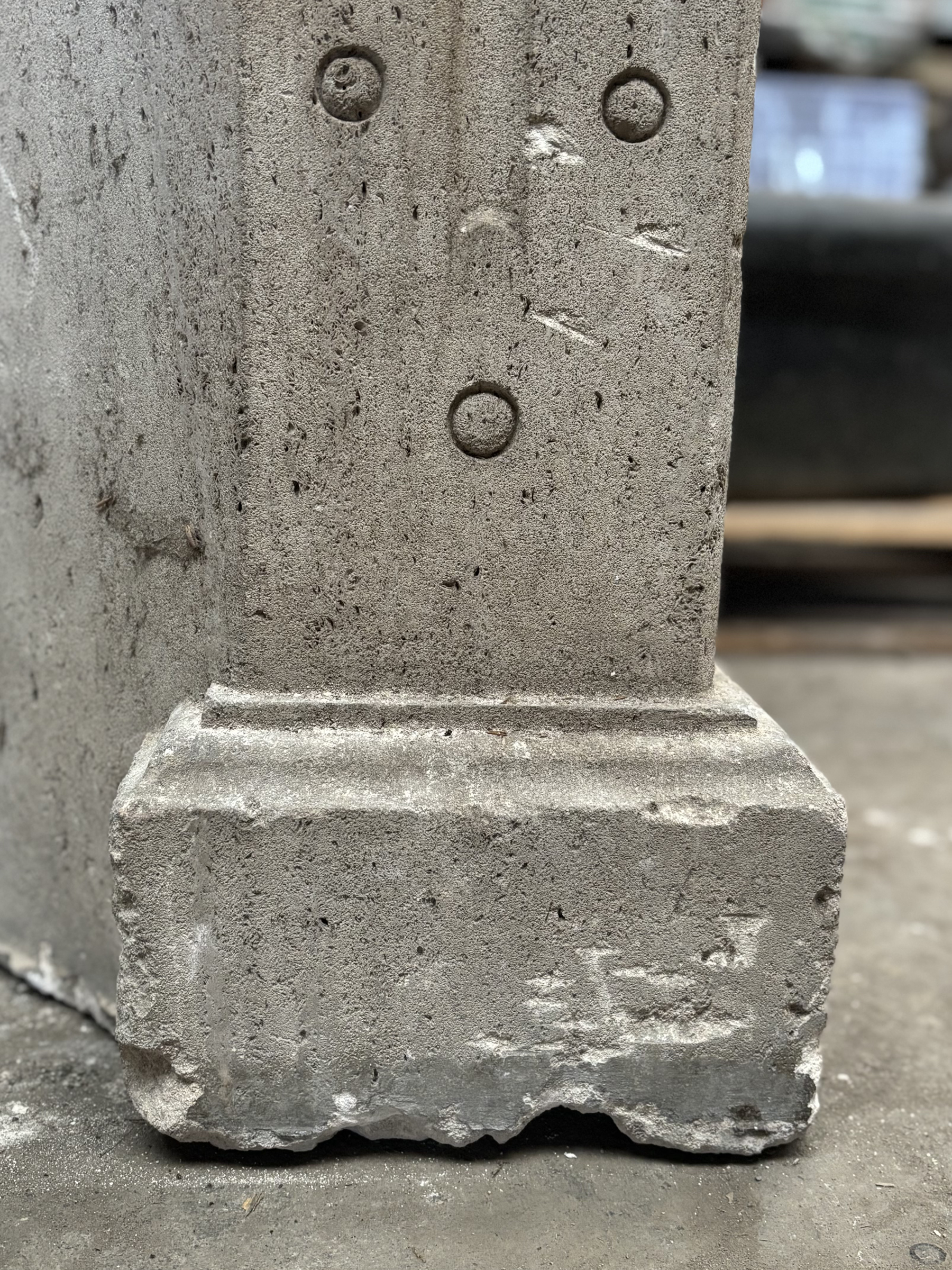 Louis XVI Style Limestone Fireplace I 19th Century