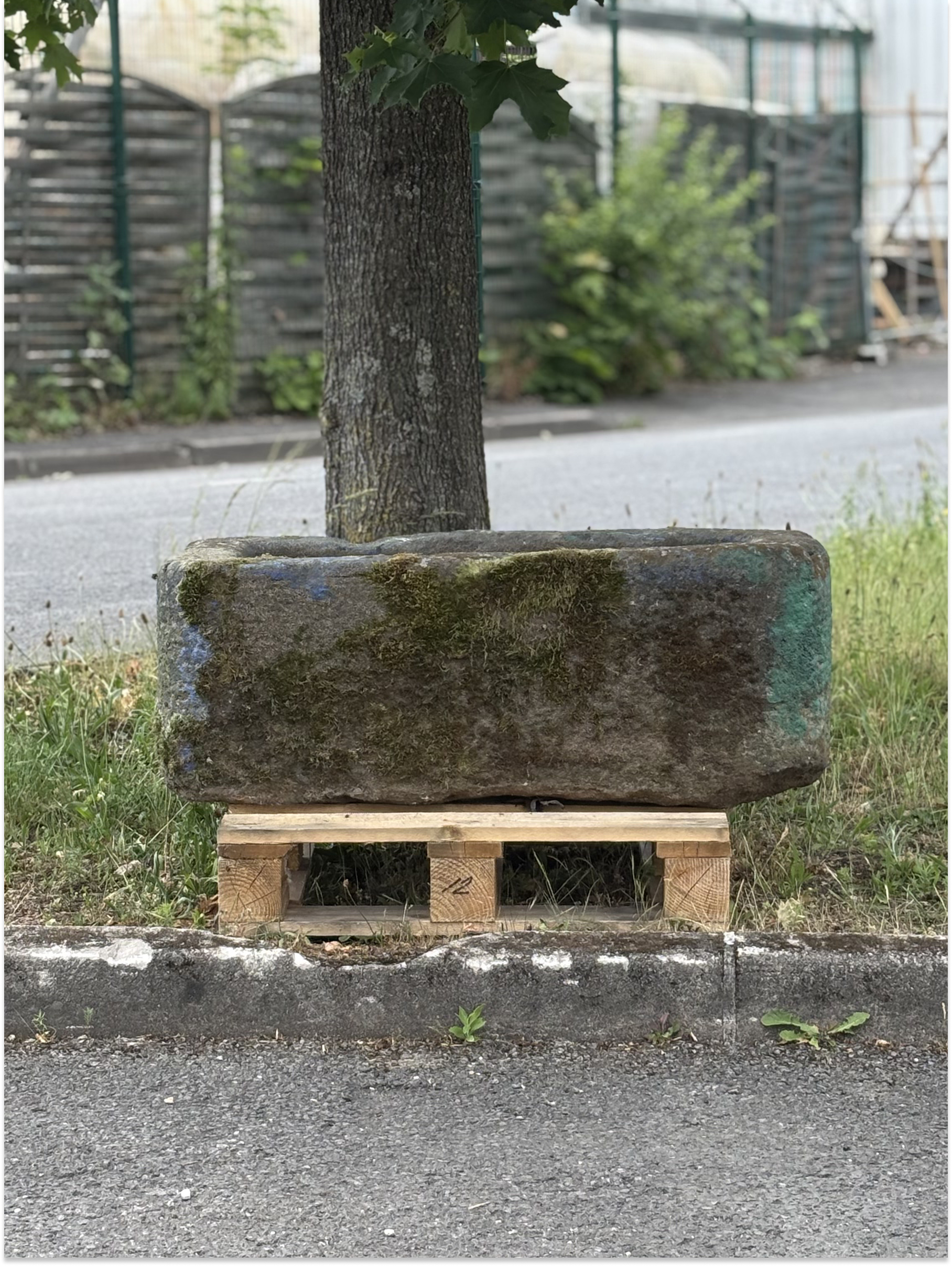Antique Stone Trough In Stoneware From France