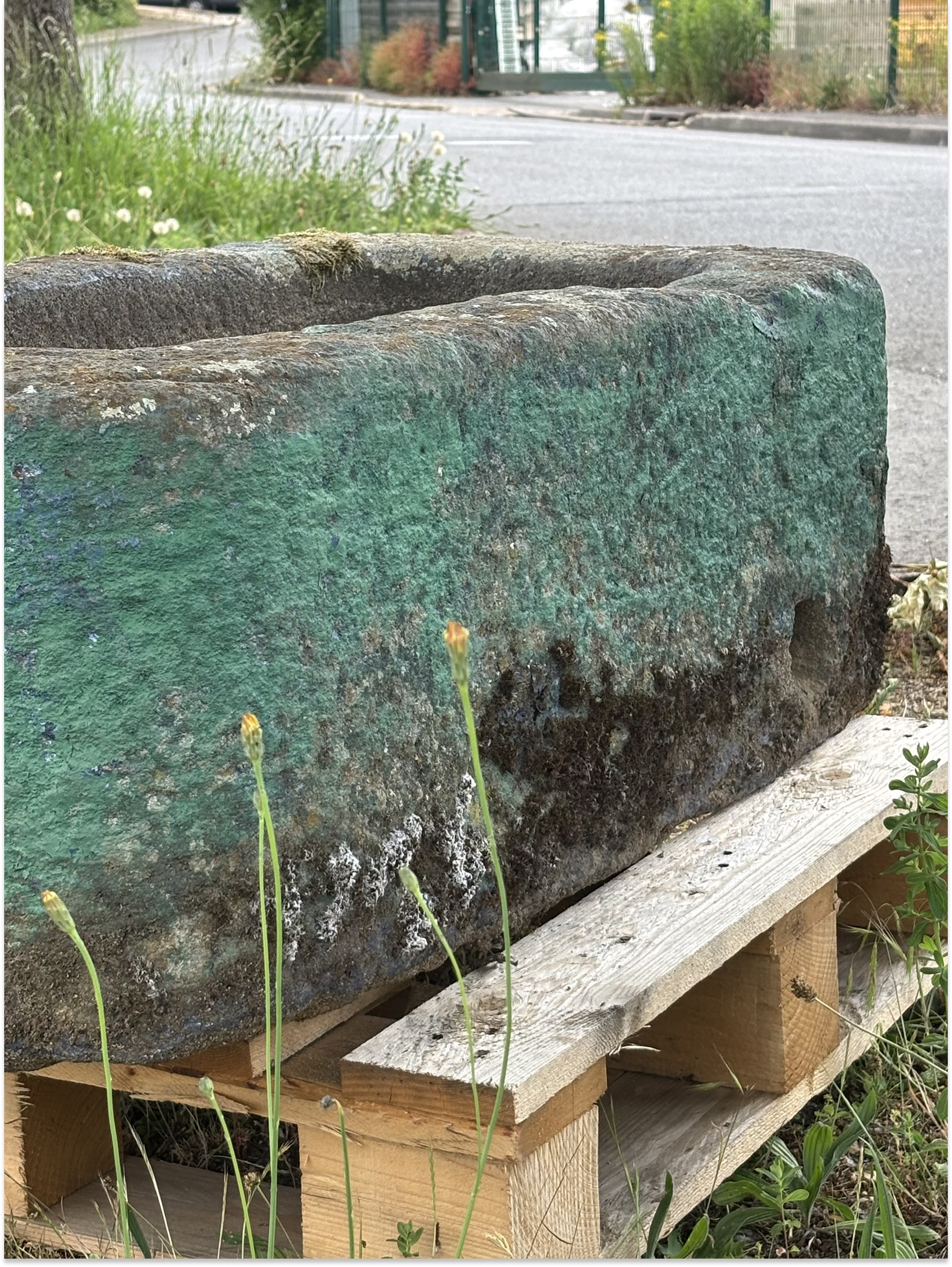 Antique Stone Trough In Stoneware From France