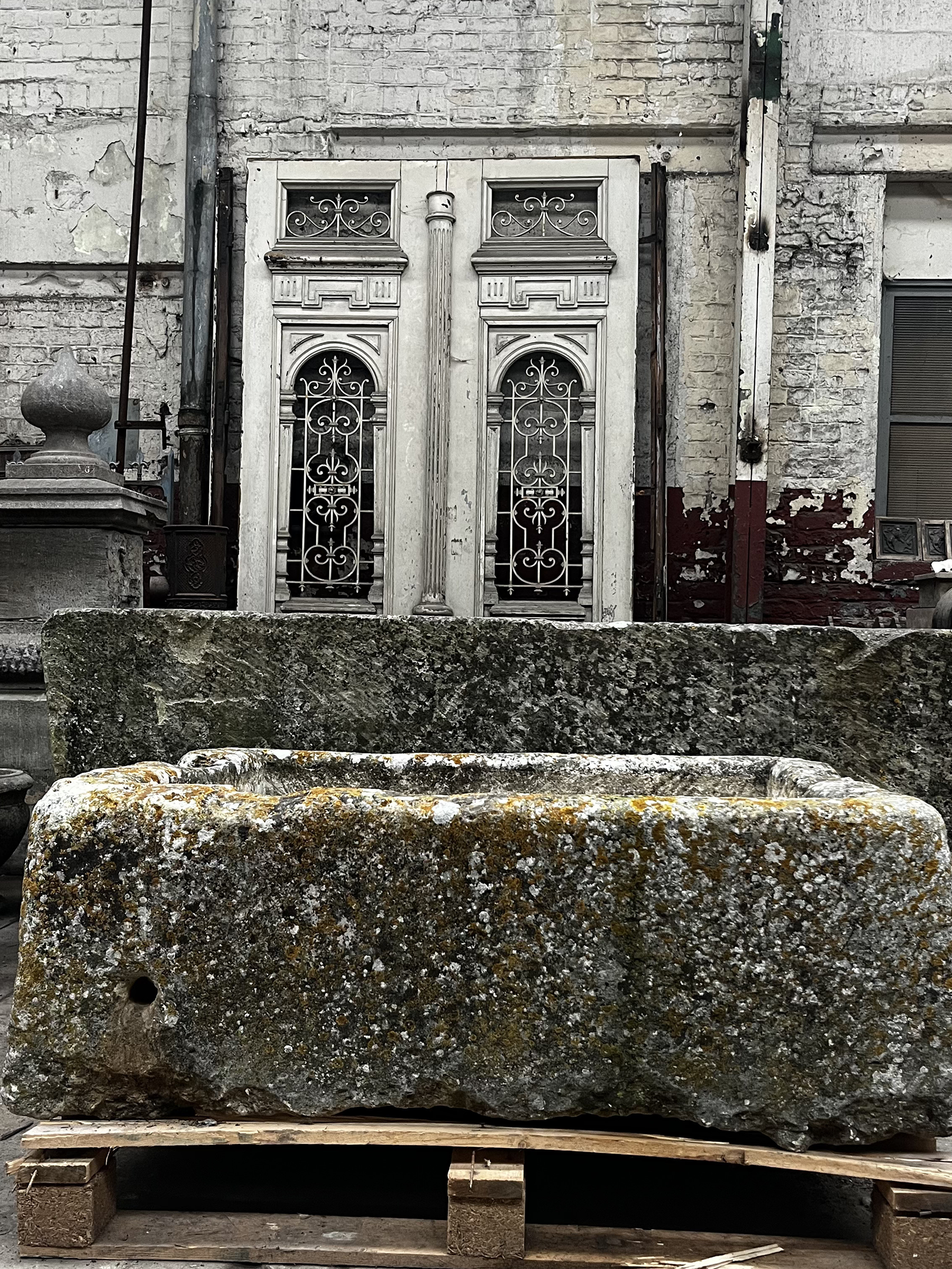 Antique Limestone Garden Trough