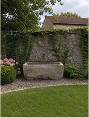 Antique Granite Trough With Timeless Character