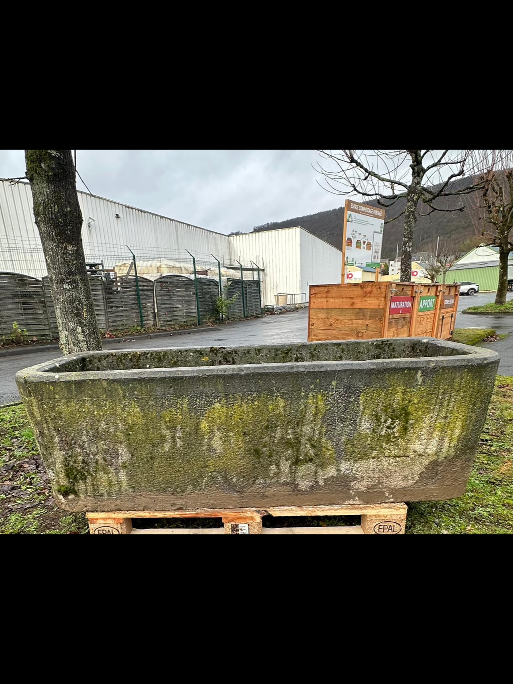 A Magnificent Antique Stone Trough With A Strong Rural Character