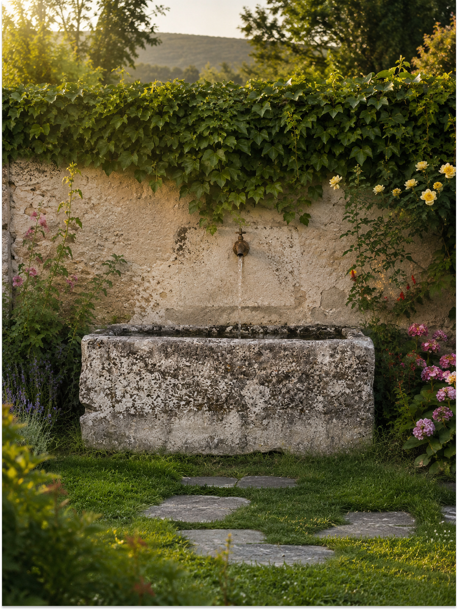 Antique French Limestone Trough Circa 1830 | Reclaimed Stone Garden Planter
