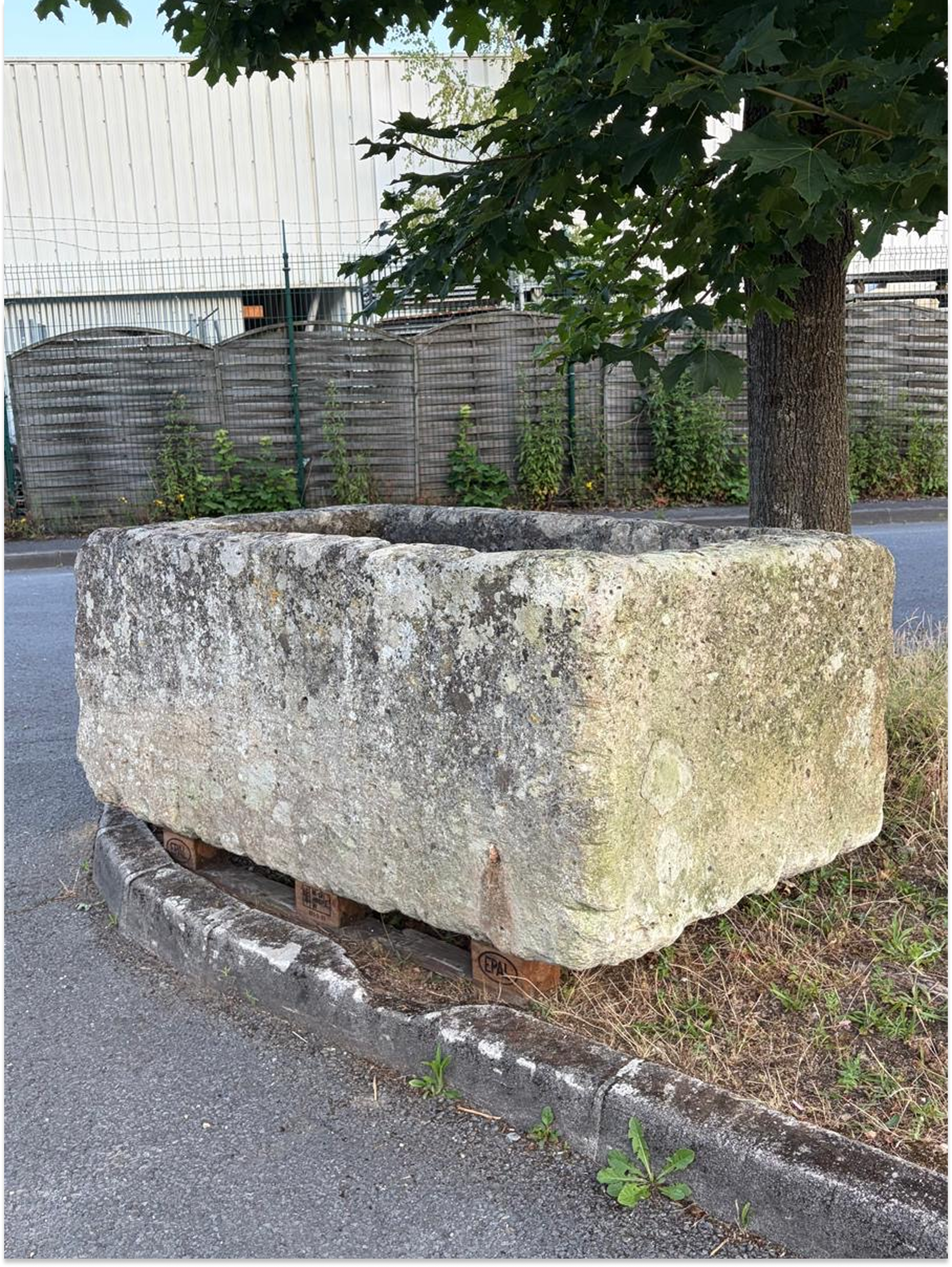 Reclaimed stone garden basin from Angoulême France
