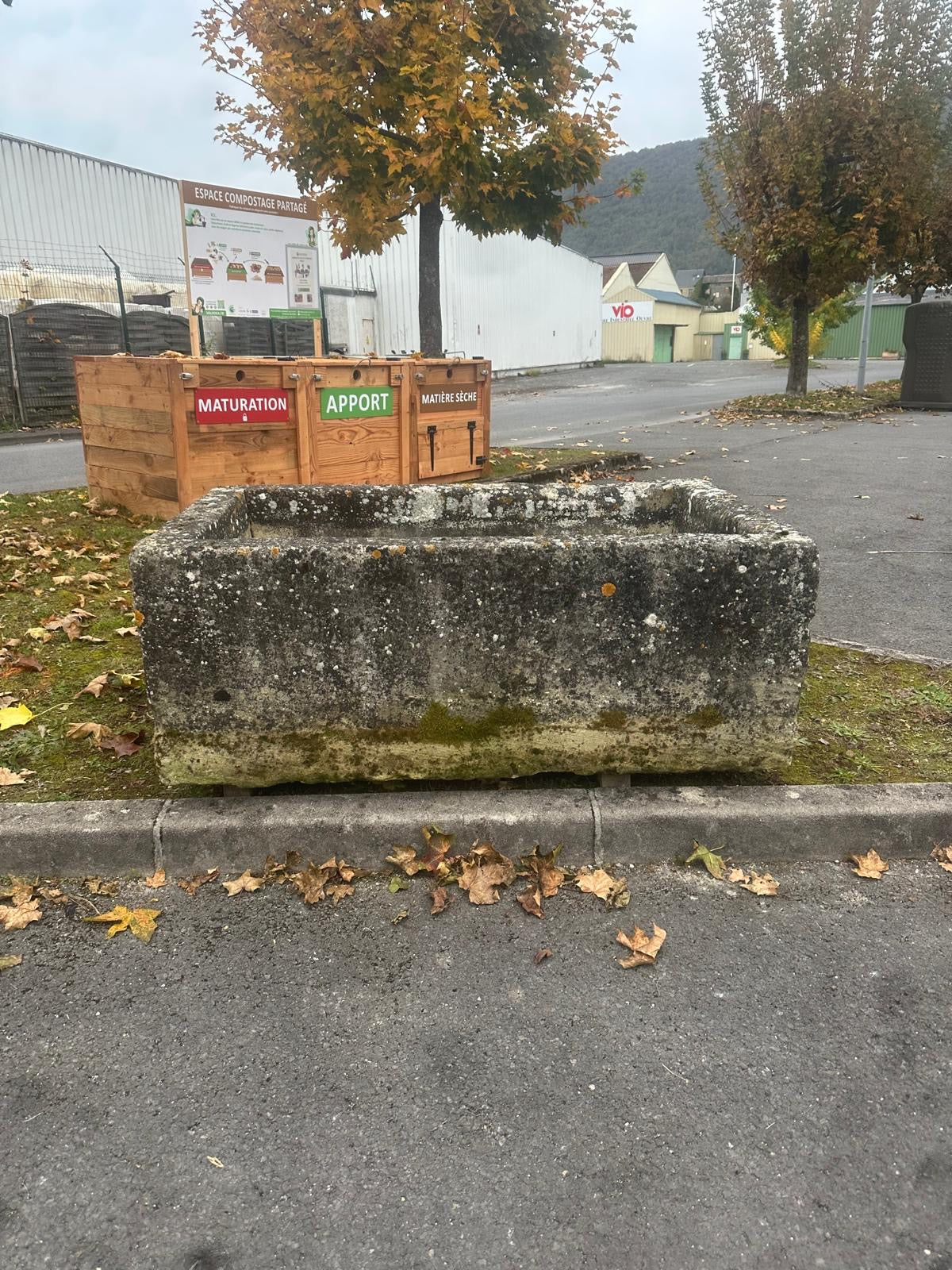 Rectangular Antique Stone Trough with Natural Patina | Authentic Garden Feature