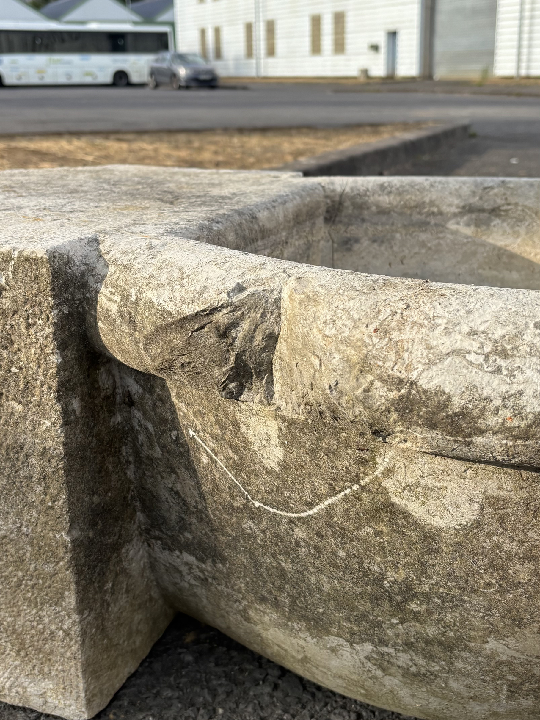 Pair of antique limestone sinks circa 18th century
