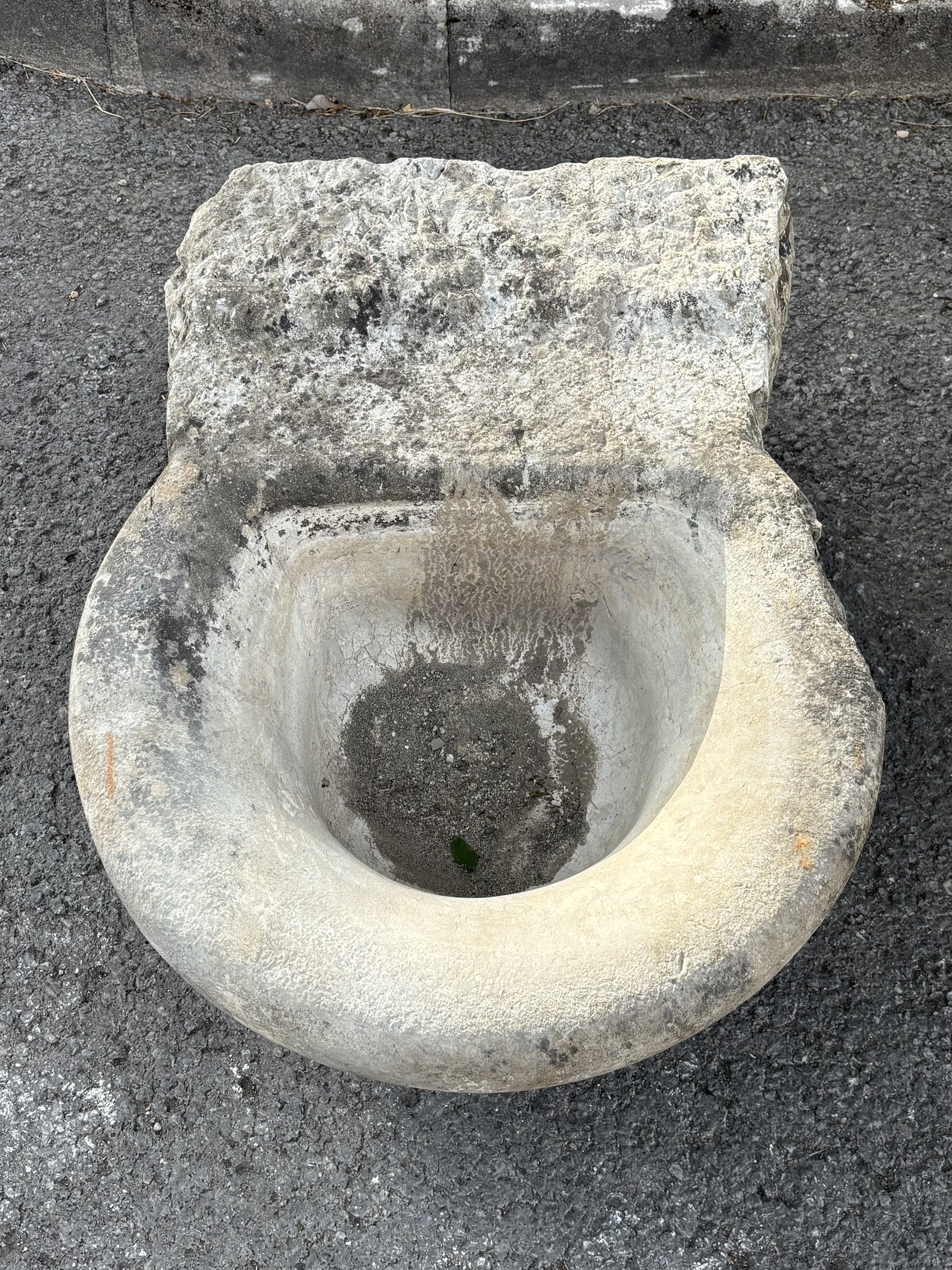 Pair of antique limestone sinks circa 18th century
