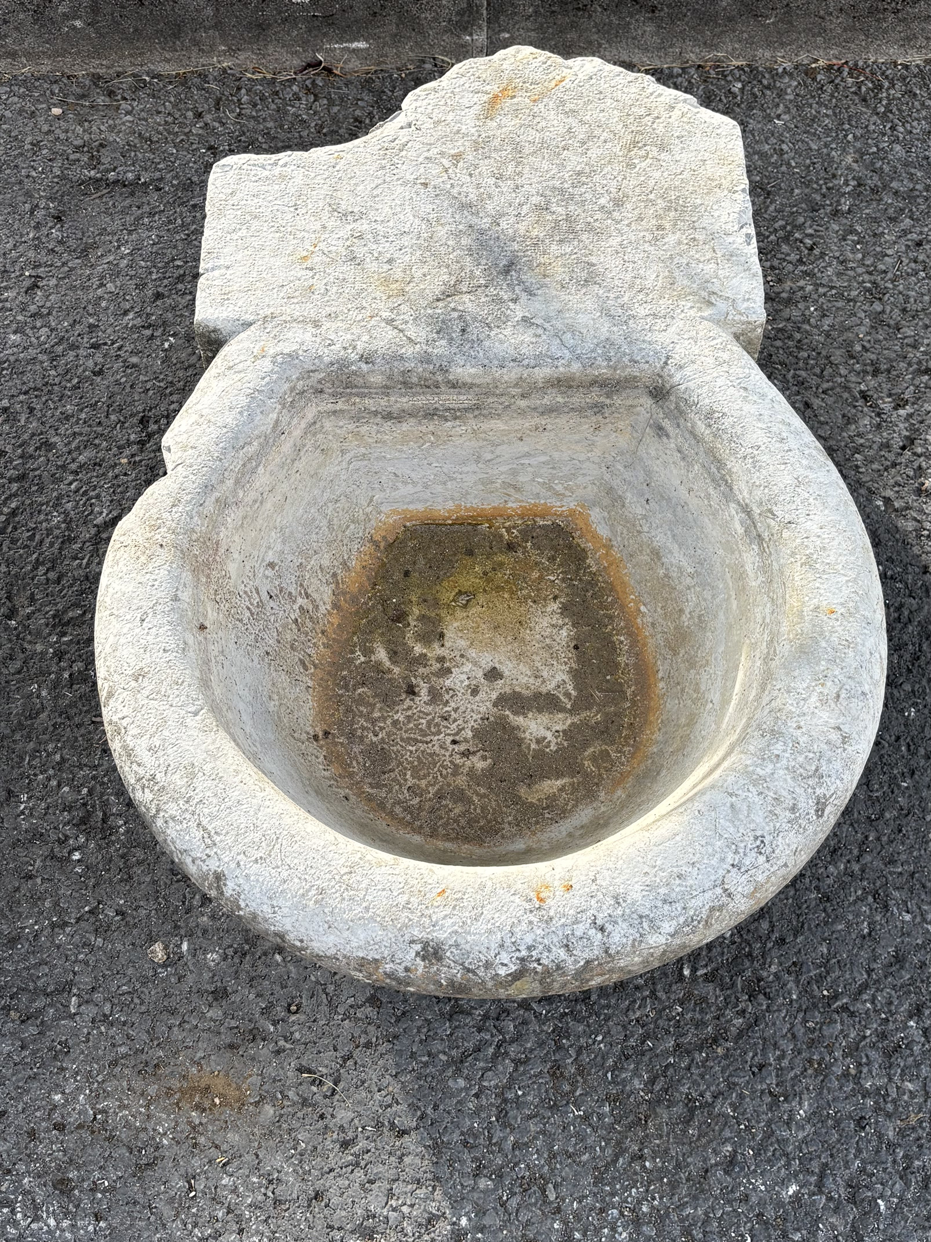 Pair of antique limestone sinks circa 18th century
