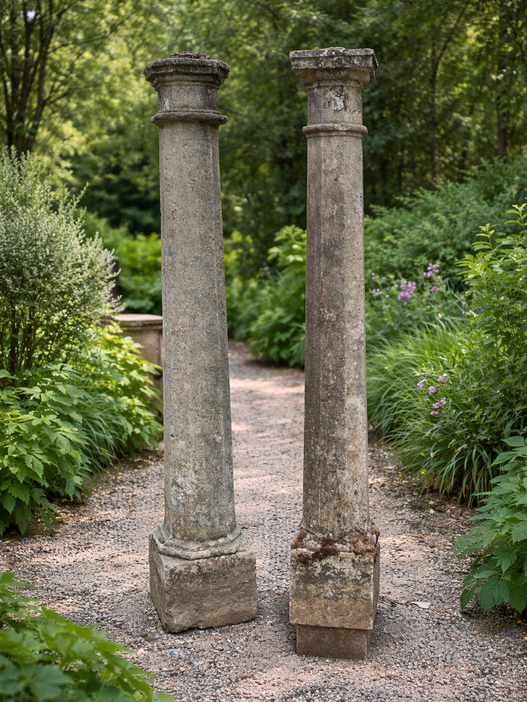 Beautiful Early 19th Century Natural Stone Columns