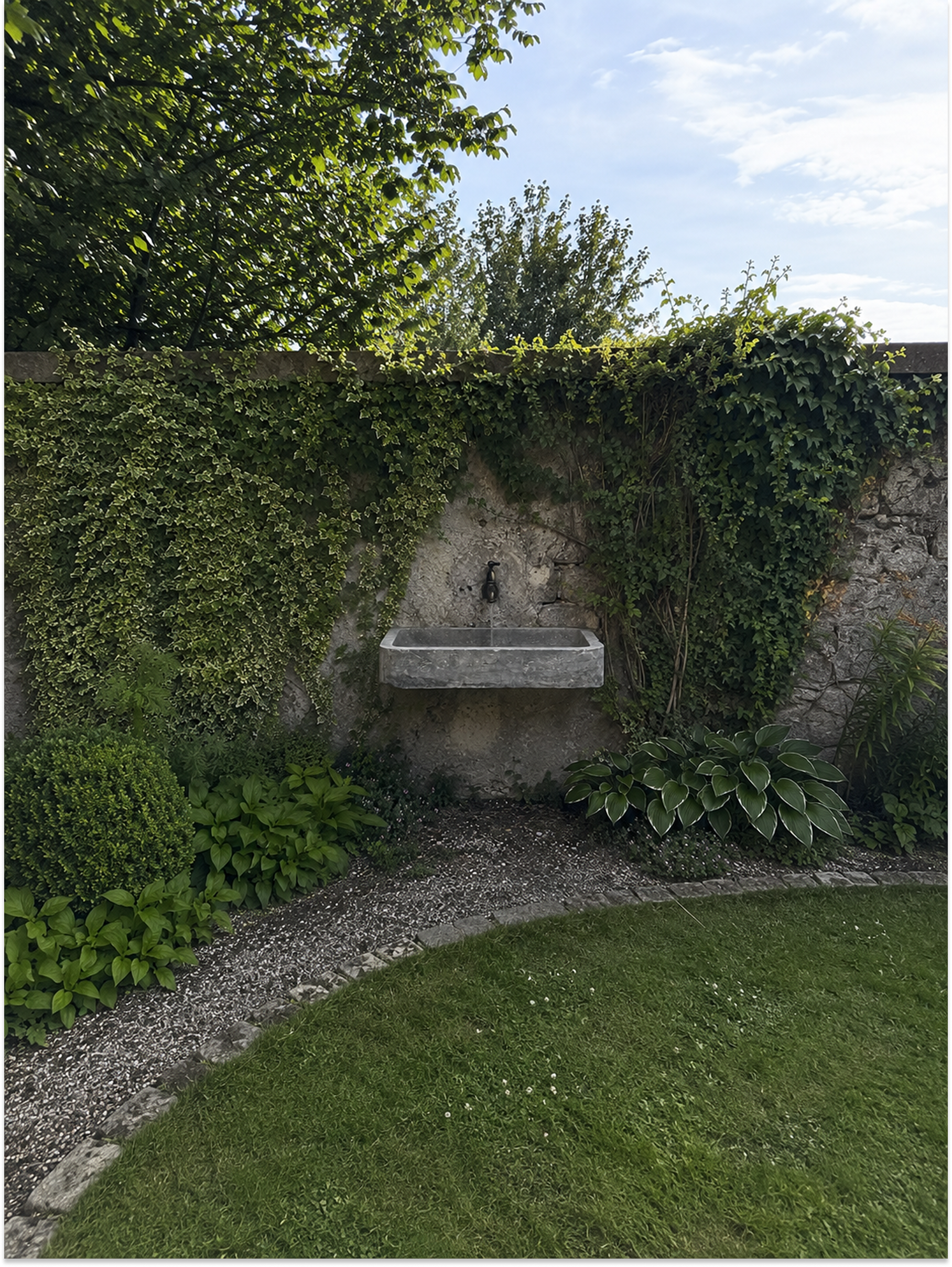 Superb Antique Belgian Bluestone Sink