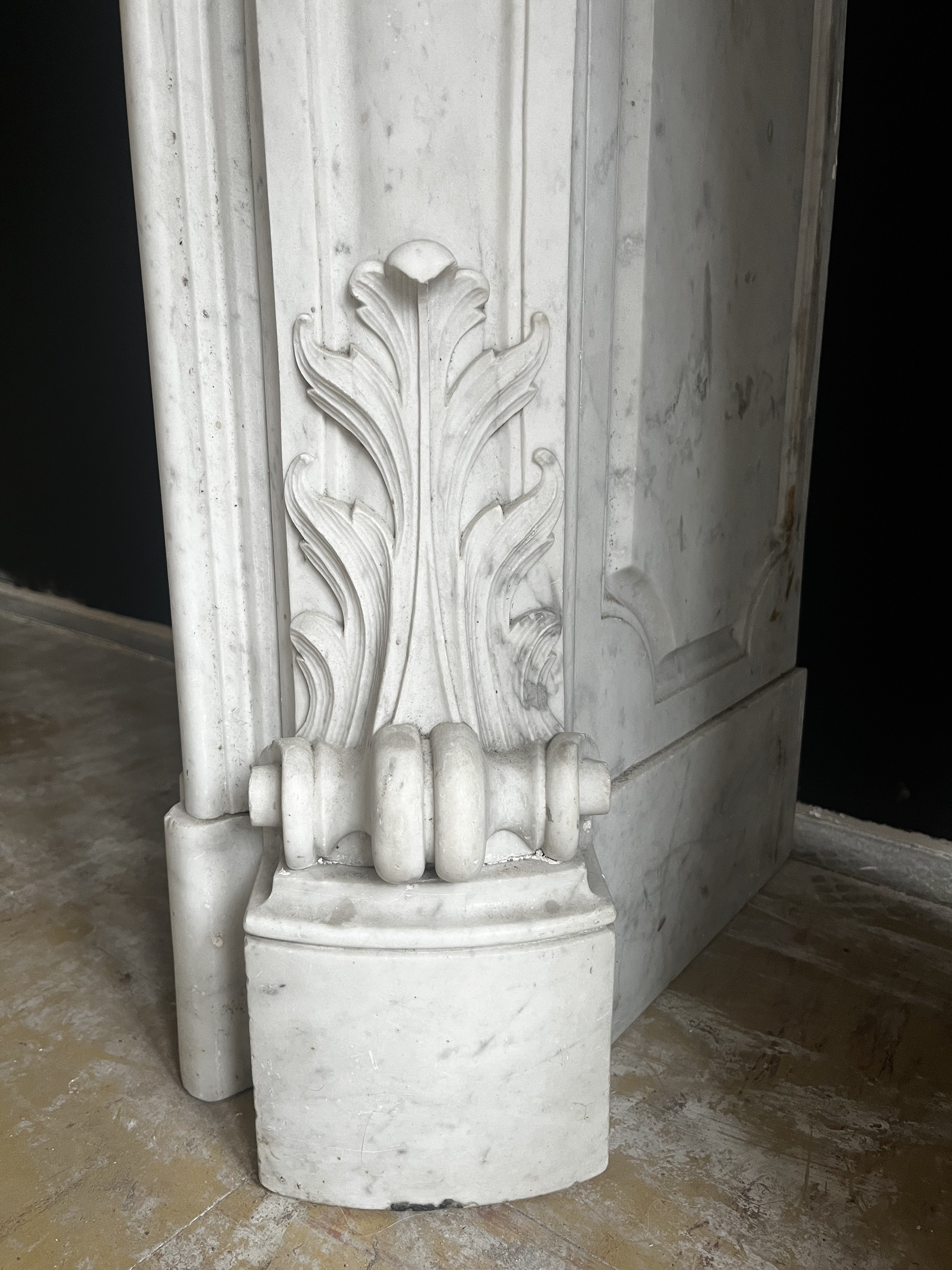 Antique White Marble Fireplace | Louis XV Style