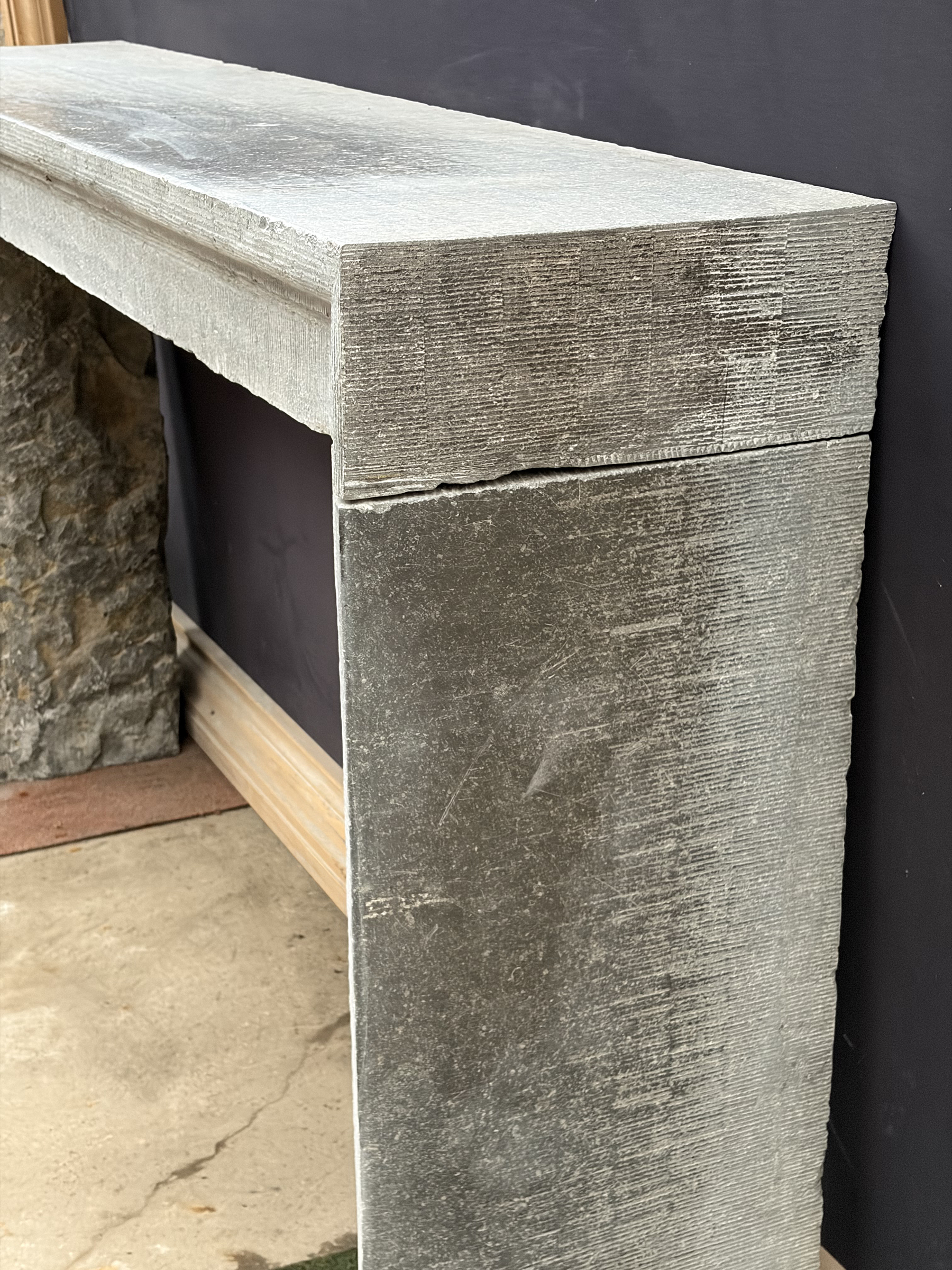 Belgian blue stone fireplace surround | 19th century