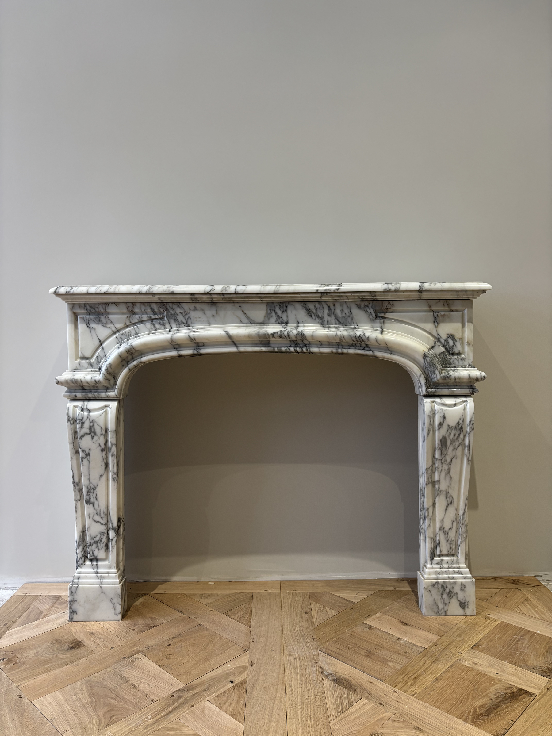 A Magnificent Louis XIV Style Marble Fireplace From The Late 19th Century