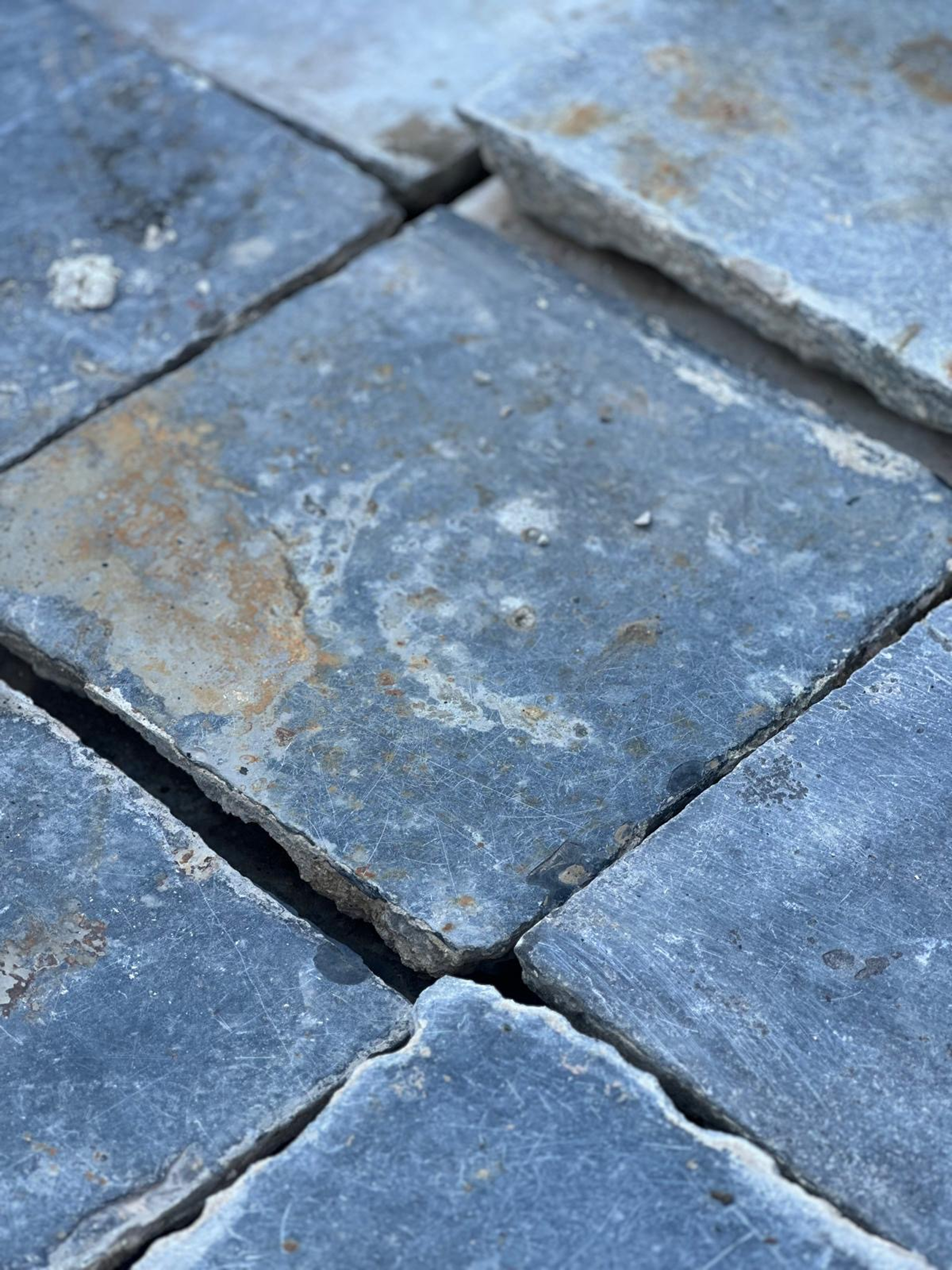 Antique Belgian Blue Stone Floor Slabs | 18th Century