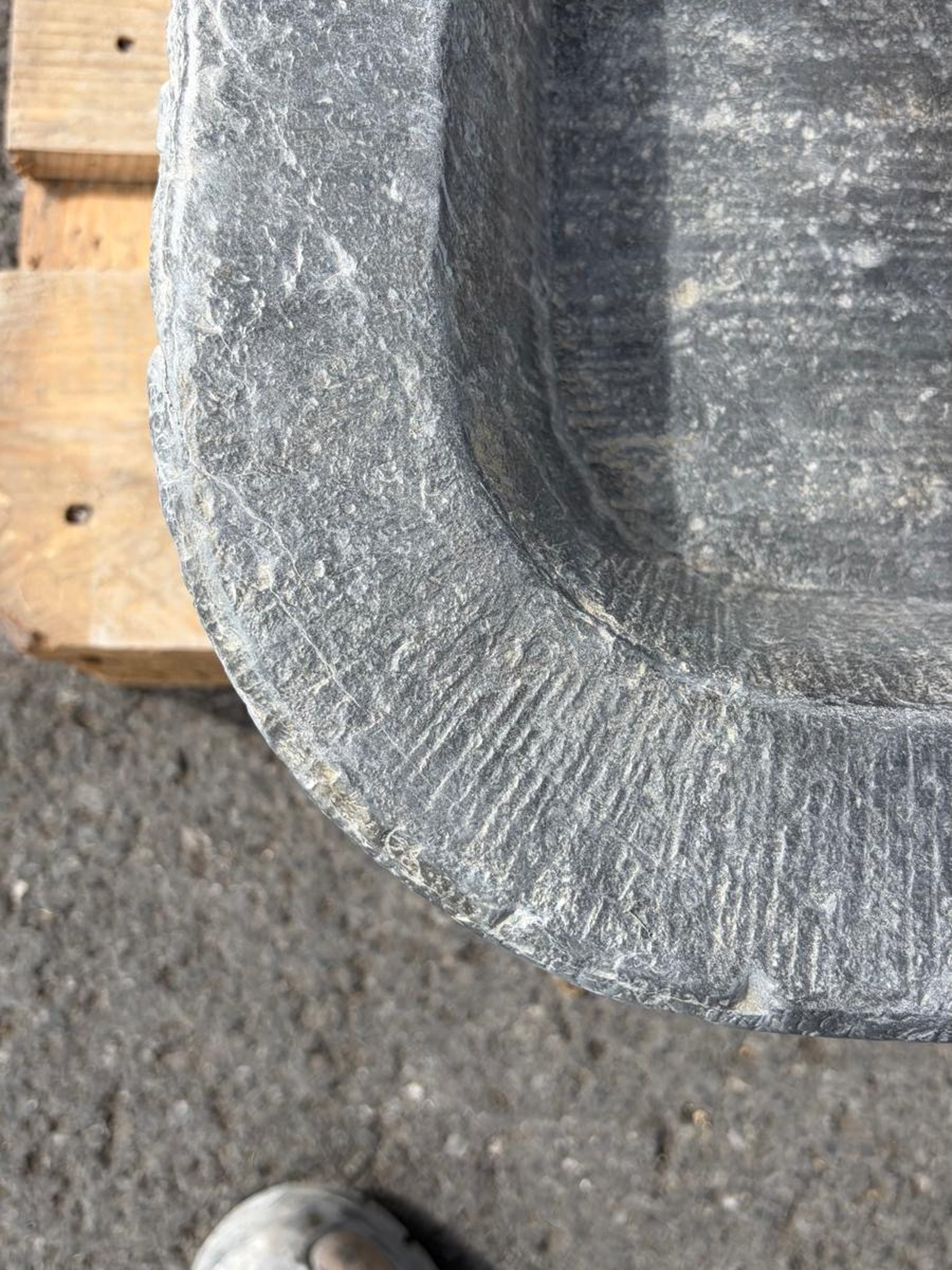 Antique Belgian Blue Stone Sink Circa 18th Century | Hand-Carved Stone Sink