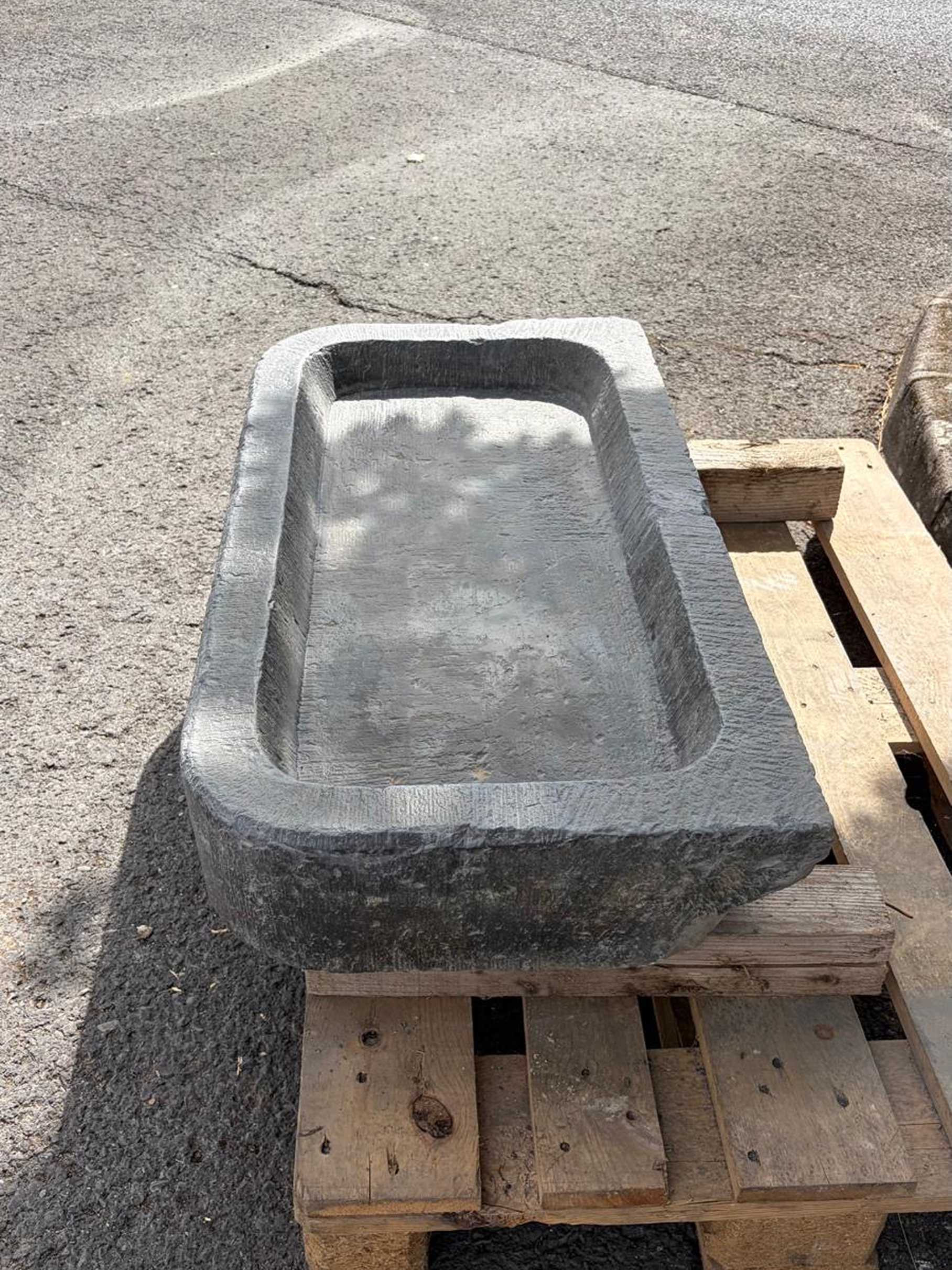 Antique Belgian Blue Stone Sink Circa 18th Century | Hand-Carved Stone Sink