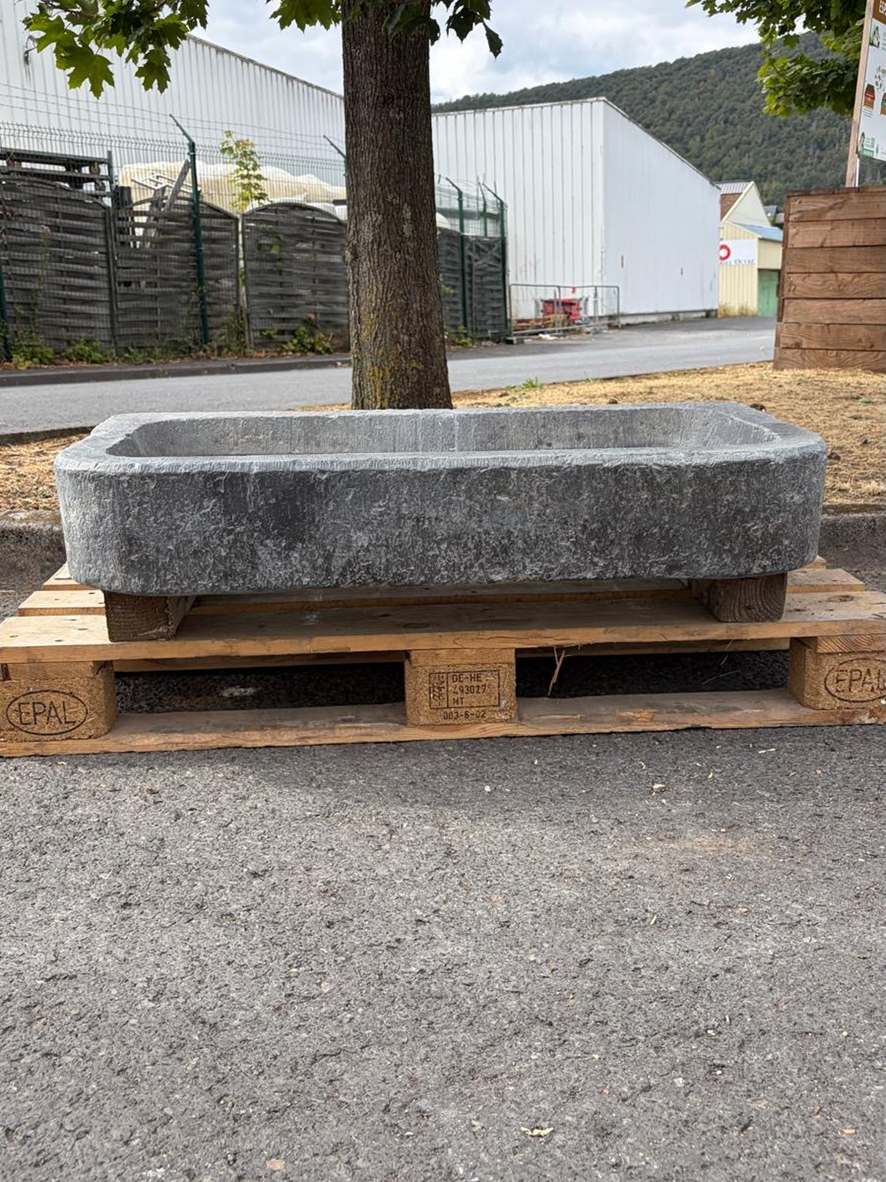 Antique Belgian Blue Stone Sink Circa 18th Century | Hand-Carved Stone Sink