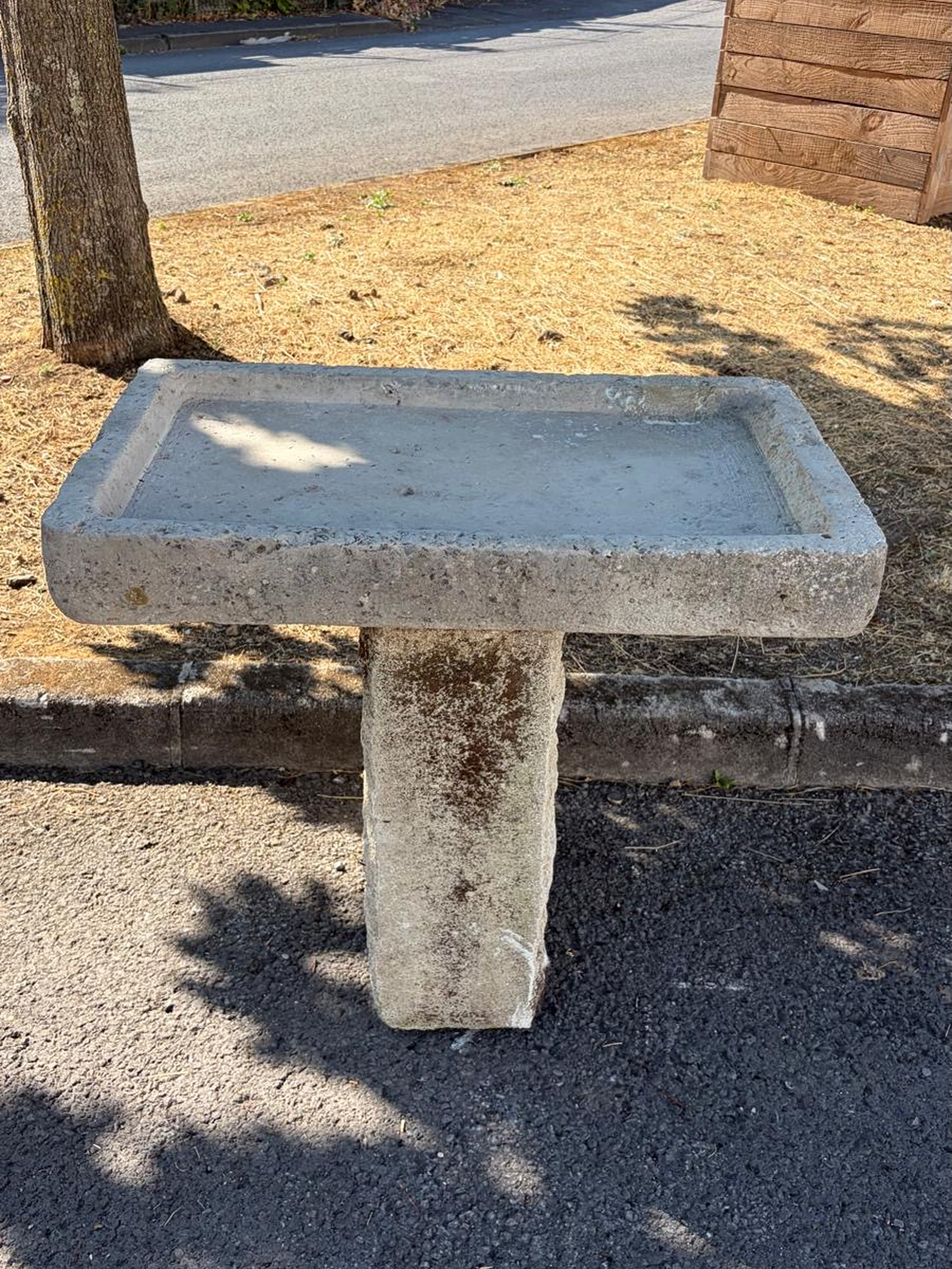 18th century stone sink for outdoor kitchen
