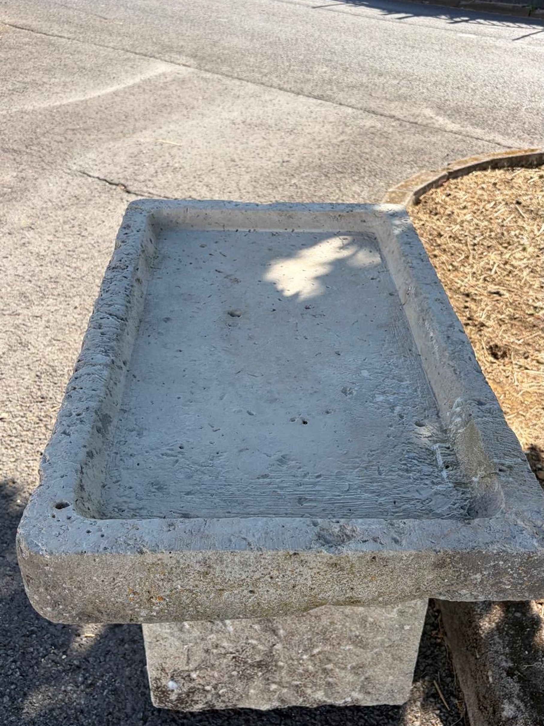 18th century stone sink for outdoor kitchen
