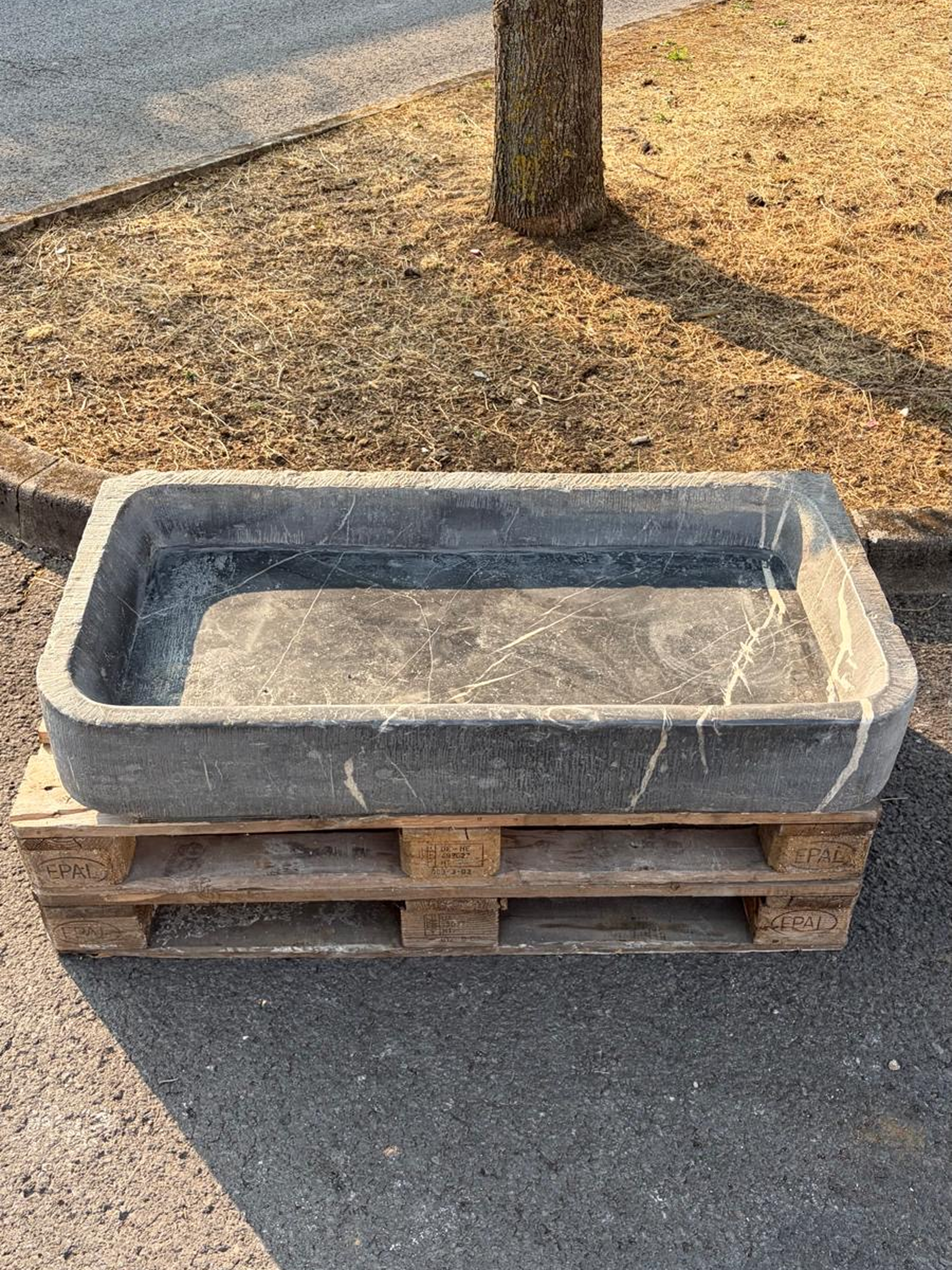 18th century Belgian bluestone sink
