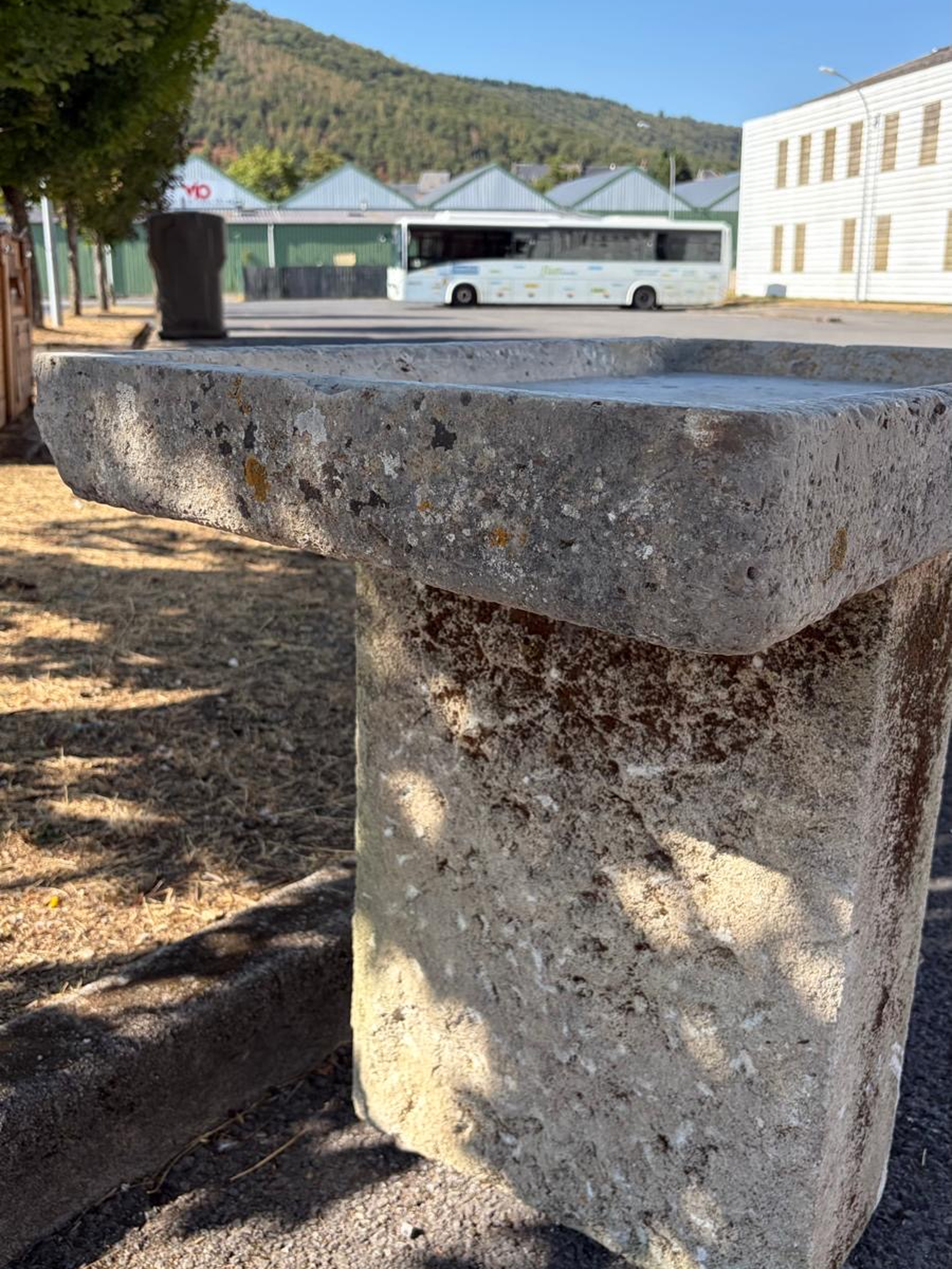 18th century stone sink for outdoor kitchen
