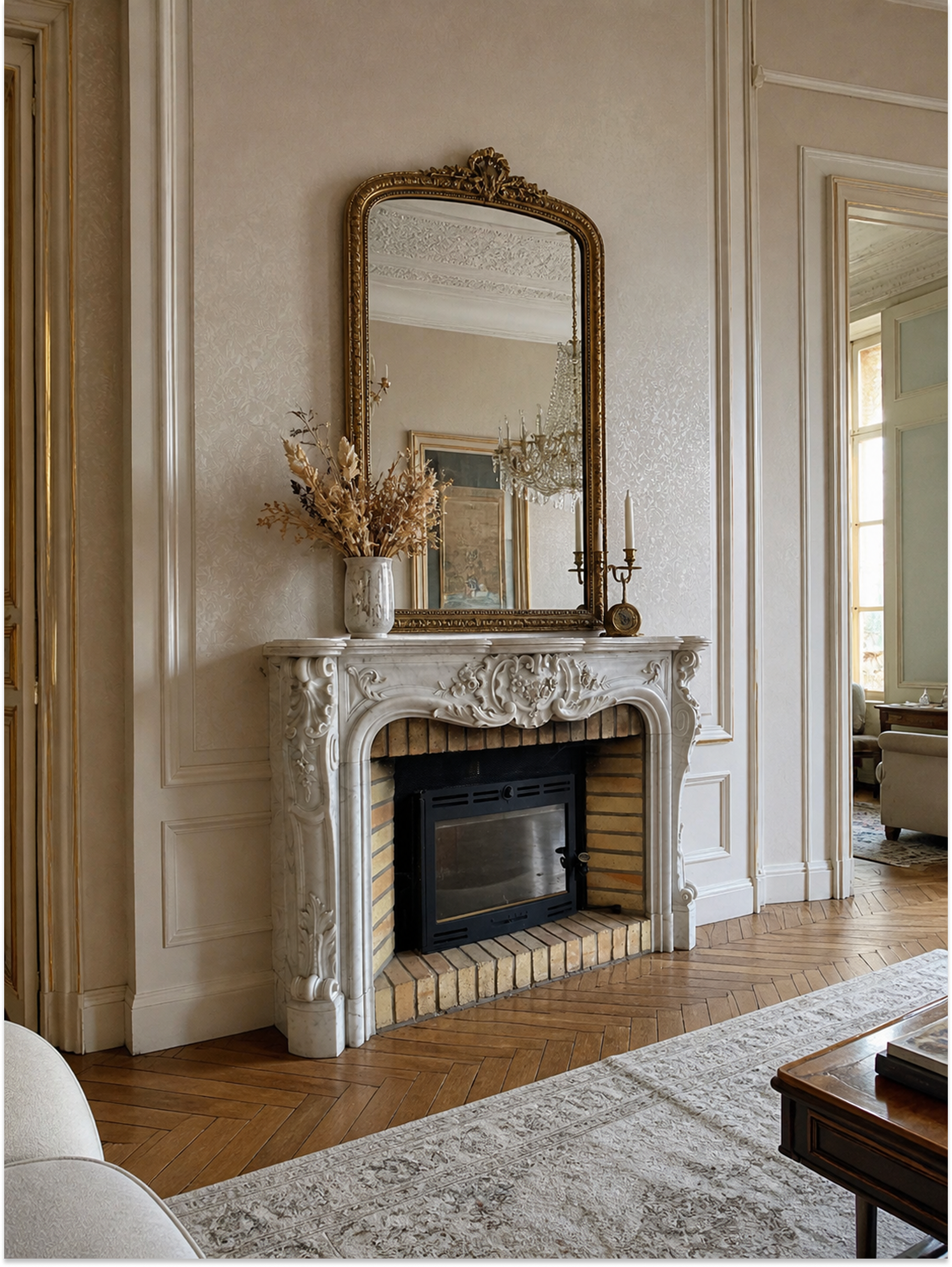 Style Louis XV Impressive 19th-Century Fireplace