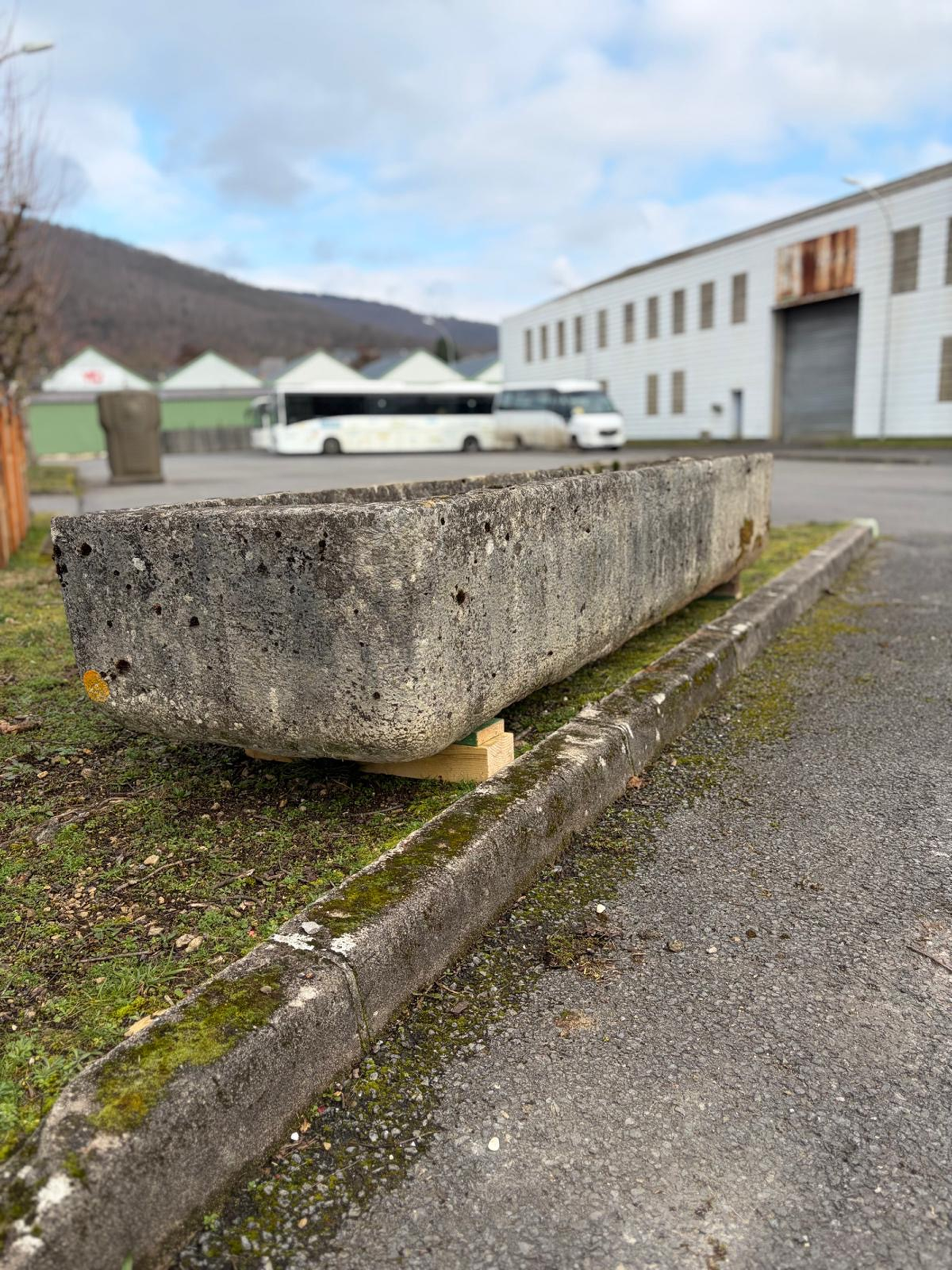 Large Basin Made Of Hard Limestone