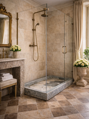 Antique Belgian Bluestone Shower Tray