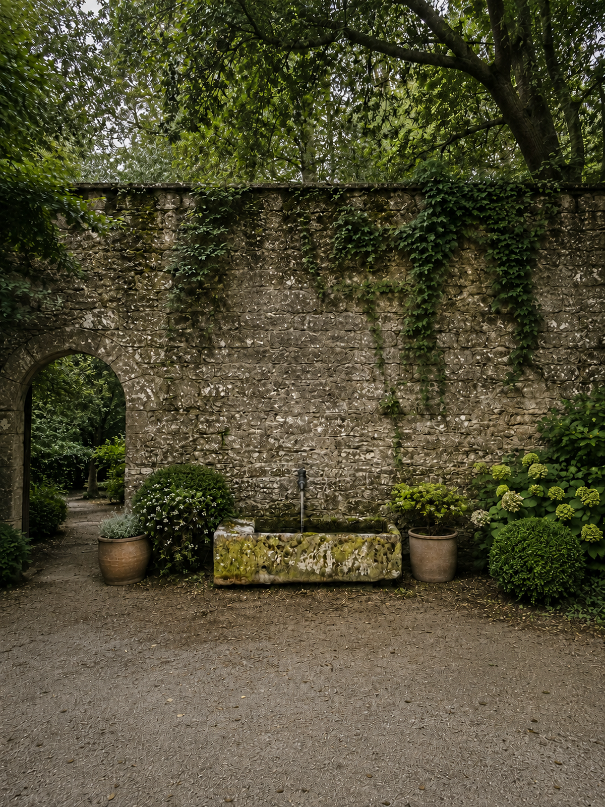 18th century French stone trough from Alsace Lorraine